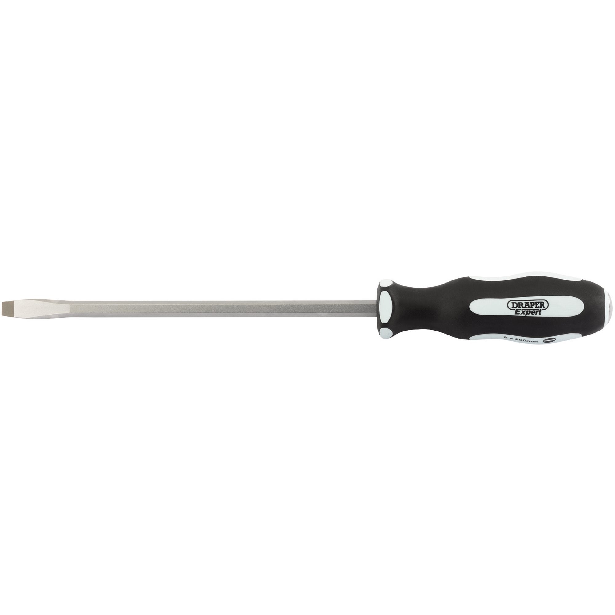 Pound-Thru'-Plain-Slot-Soft-Grip-Screwdriver,-8-x-200mm