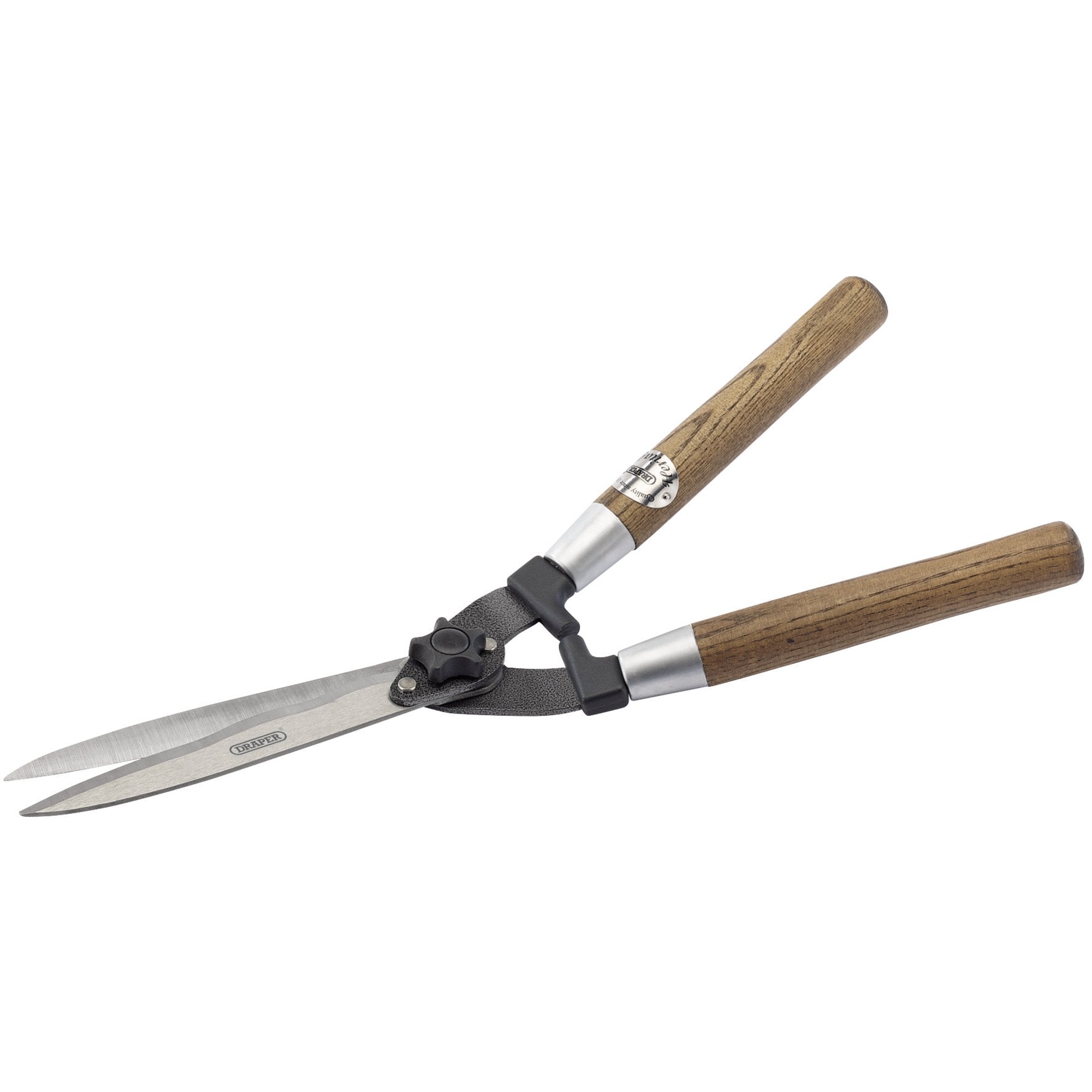 Garden-Shears-with-Wave-Edges-and-Ash-Handles,-230mm