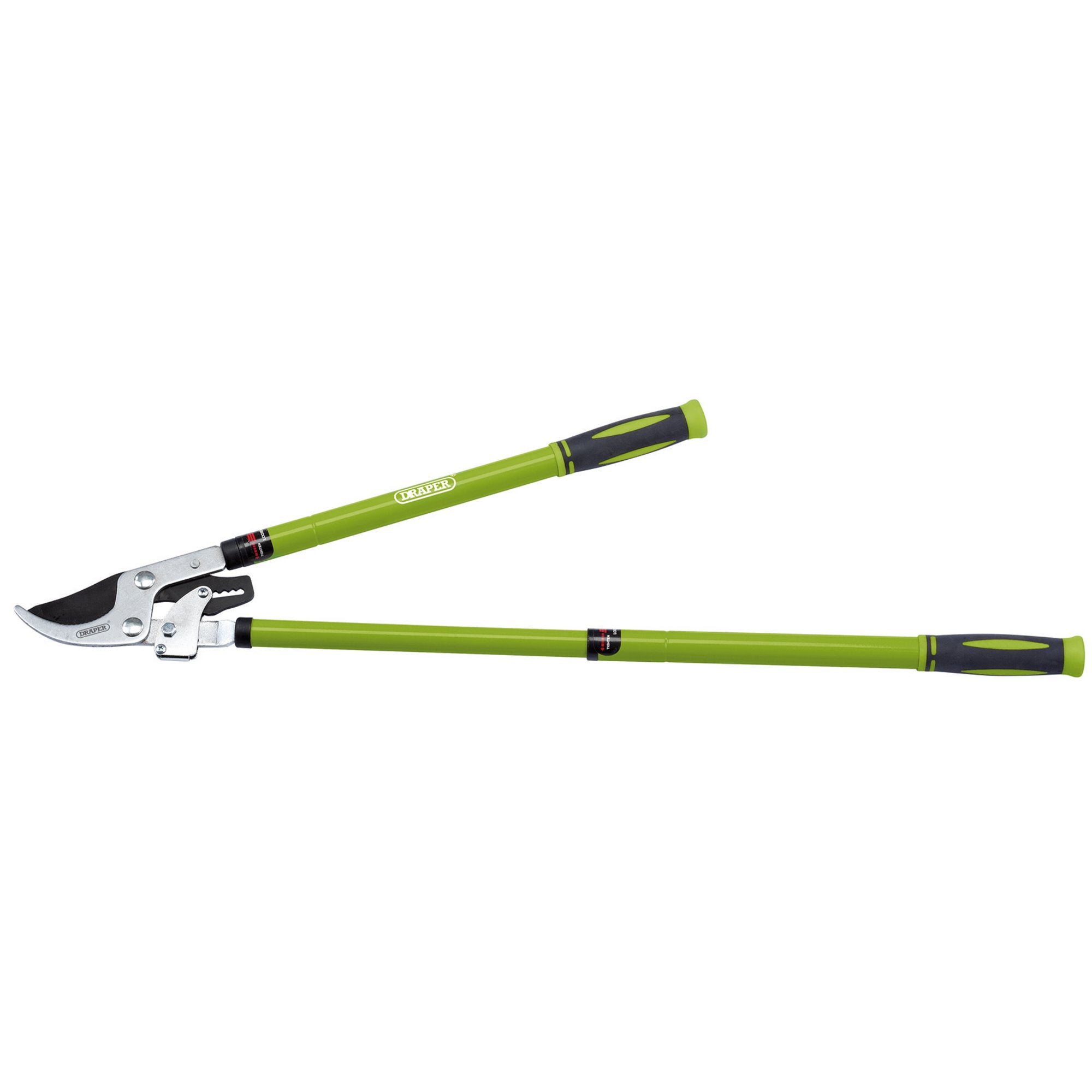 Telescopic-Ratchet-Action-Bypass-Loppers-with-Steel-Handles