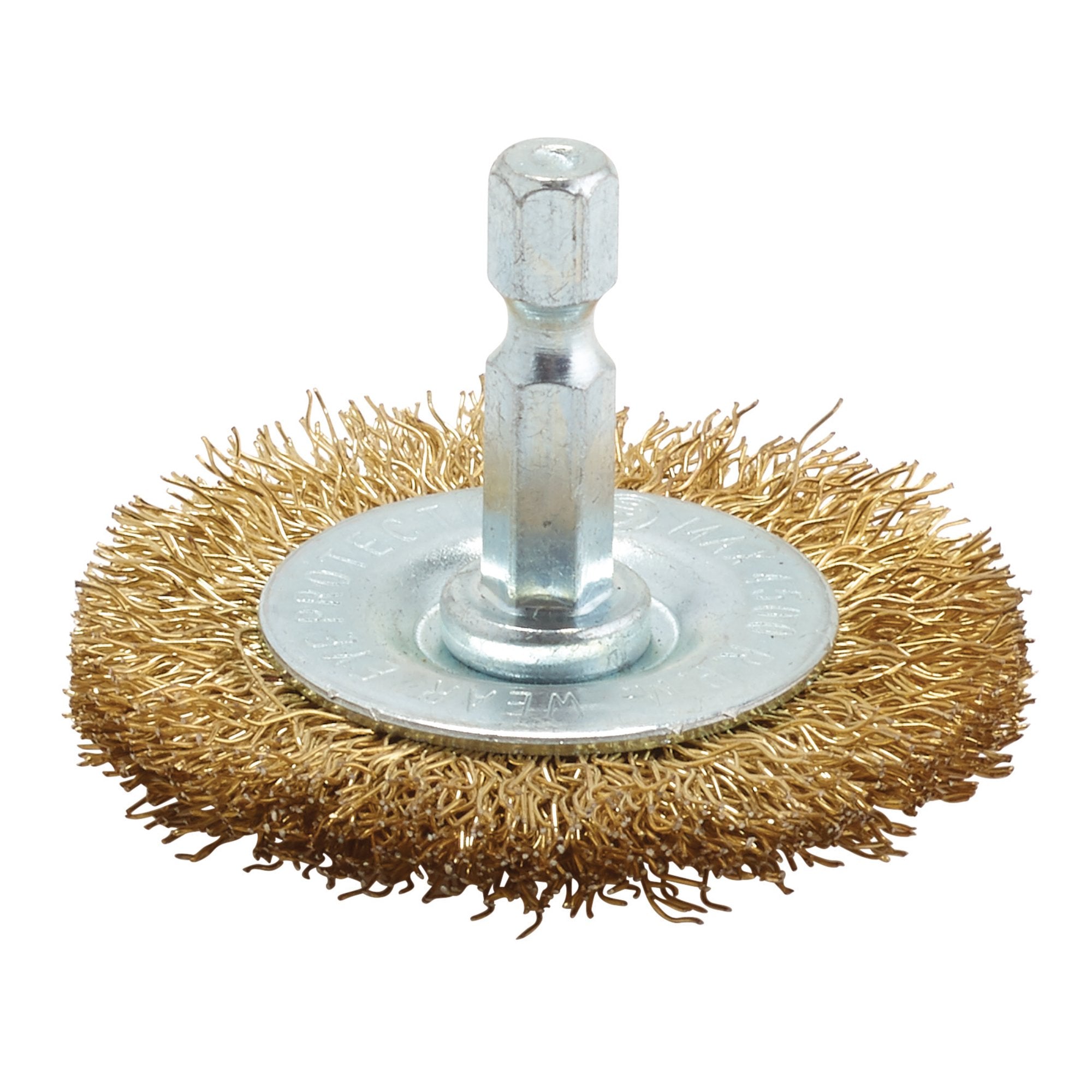 Brassed-Steel-Crimped-Wire-Wheel-Brush,-50mm