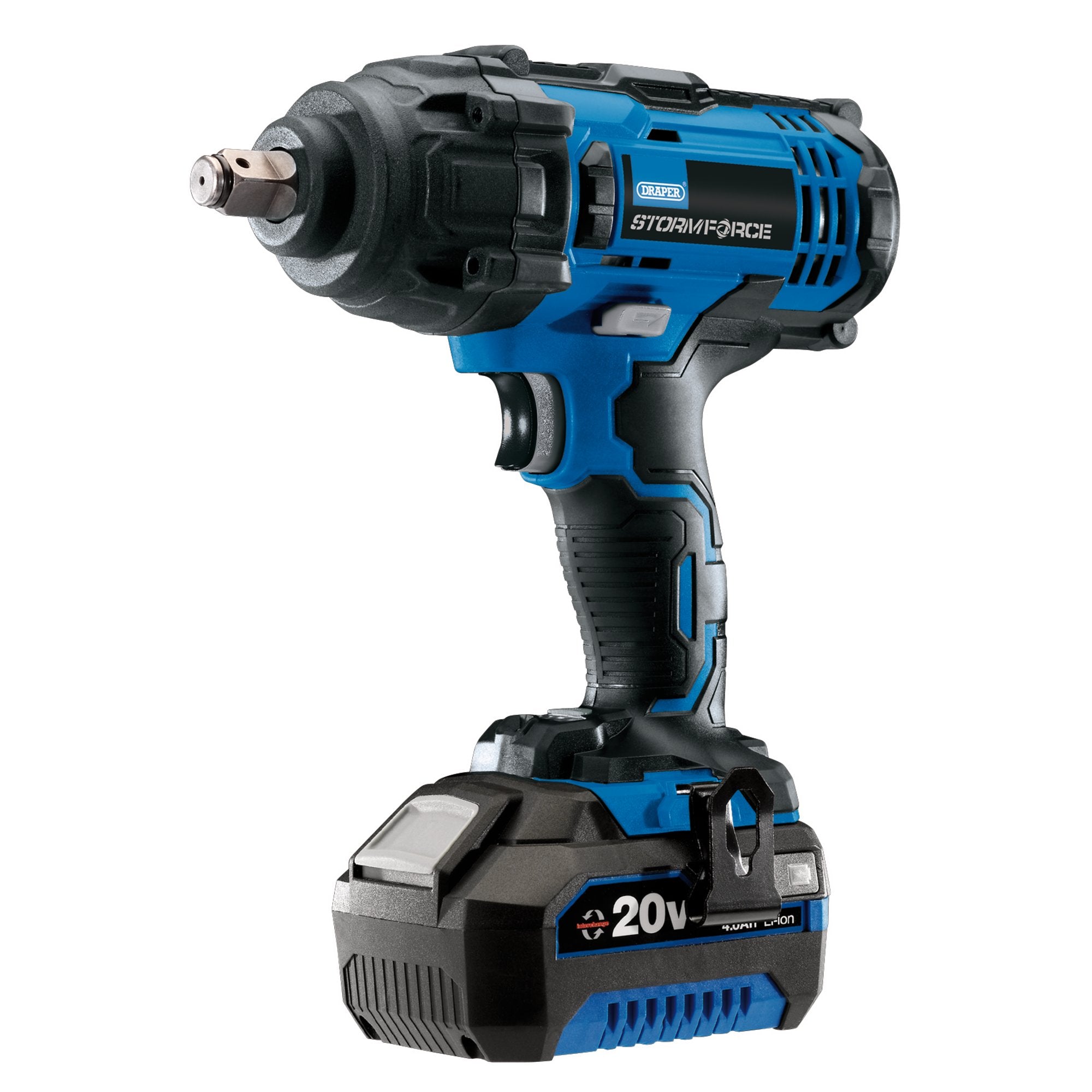 Draper-Storm-Force®-20V-Mid-Torque-Impact-Wrench,-1/2"-Sq.-Dr.,-400Nm,-1-x-4.0Ah-Battery,-1-x-Charger