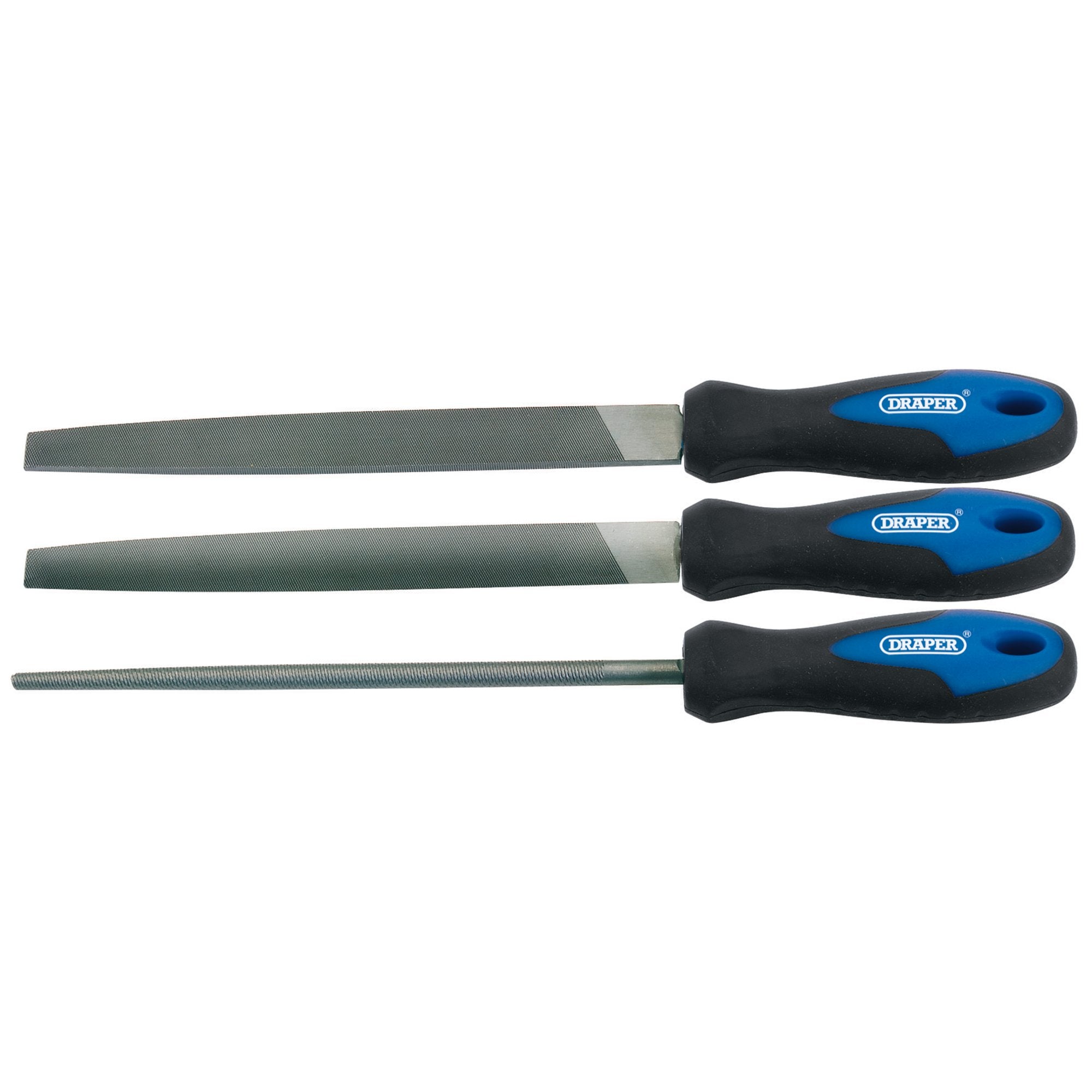 Soft-Grip-Engineers-File-Set,-200mm-(3-Piece)