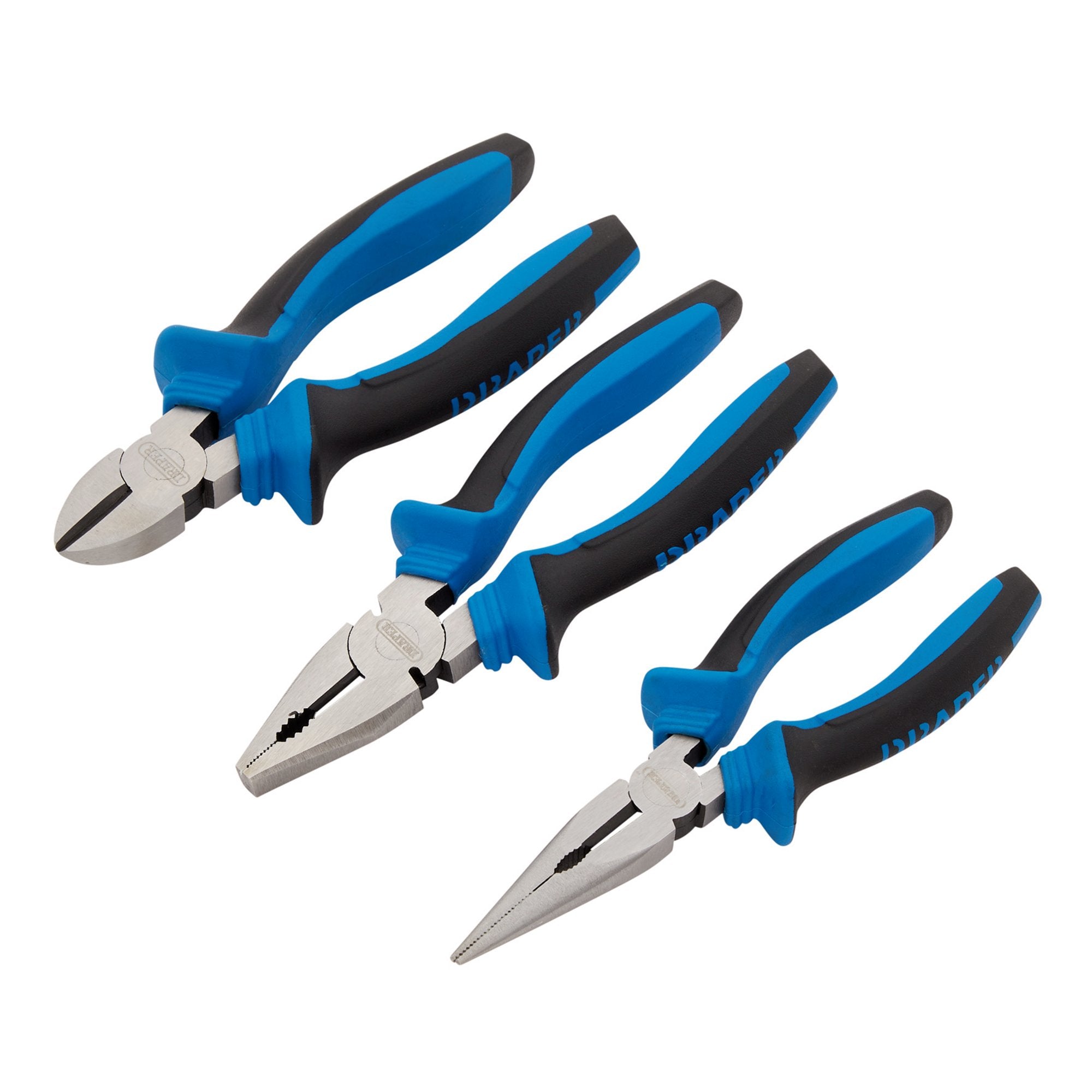 Soft-Grip-Pliers-Set,-160mm,-Blue-(3-Piece)