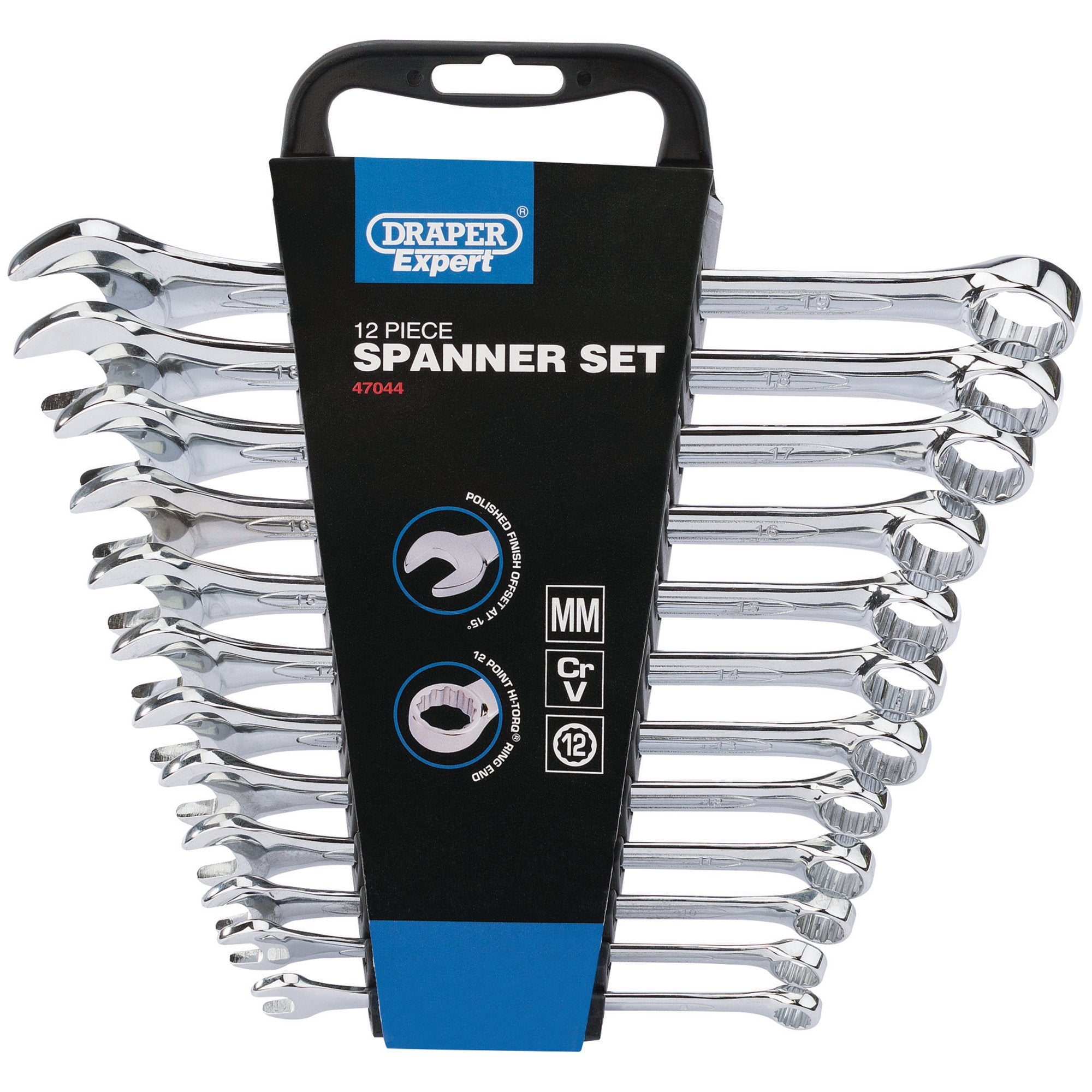 Draper-Expert-HI-TORQ®-Metric-Combination-Spanner-Set,-8---19mm-(12-Piece)