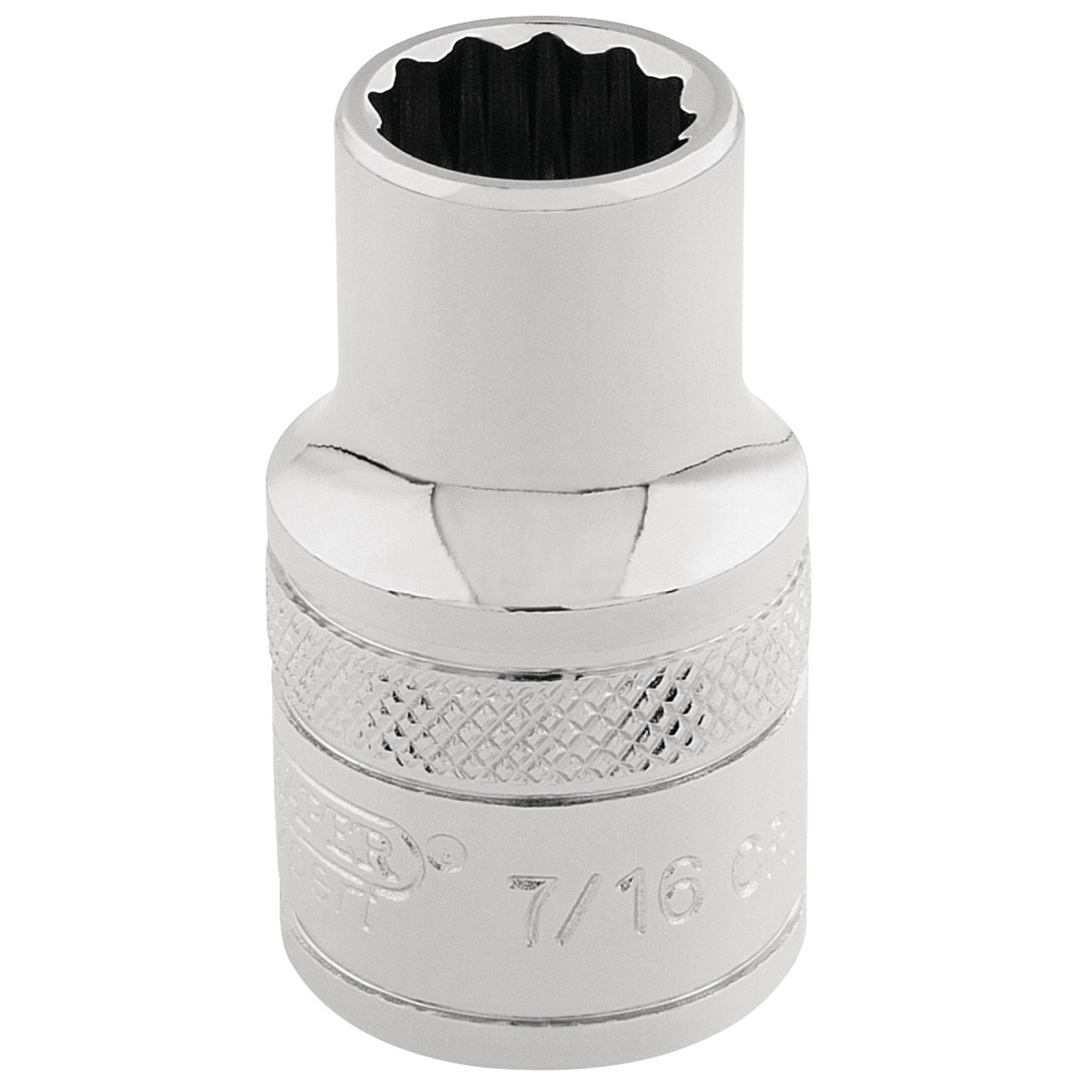 Draper-HI-TORQ®-12-Point-Socket,-3/8"-Sq.-Dr.,-7/16"