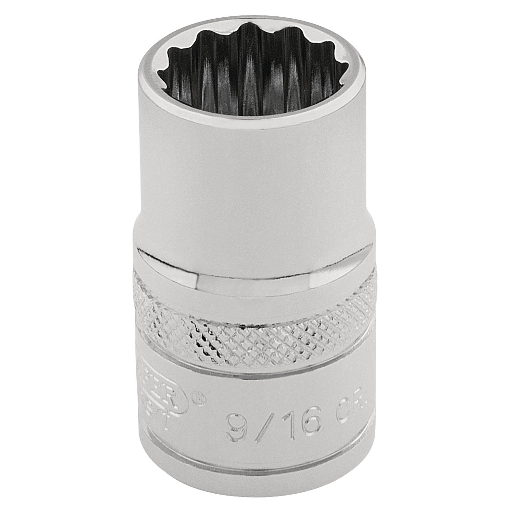 Draper-HI-TORQ®-12-Point-Socket,-3/8"-Sq.-Dr.,-9/16"