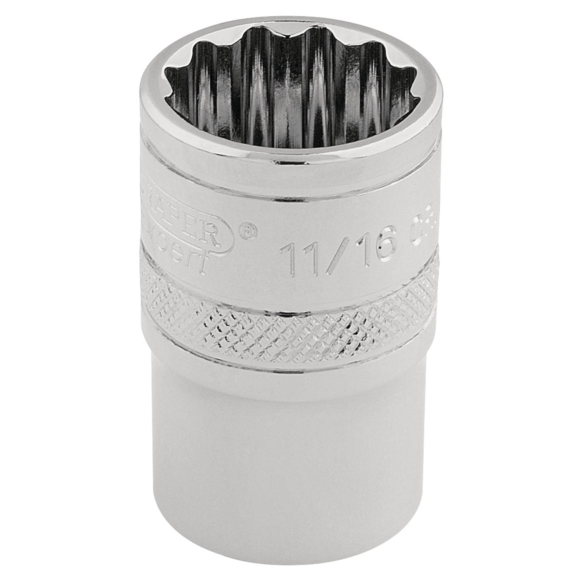 Draper-HI-TORQ®-12-Point-Socket,-3/8"-Sq.-Dr.,-11/16"