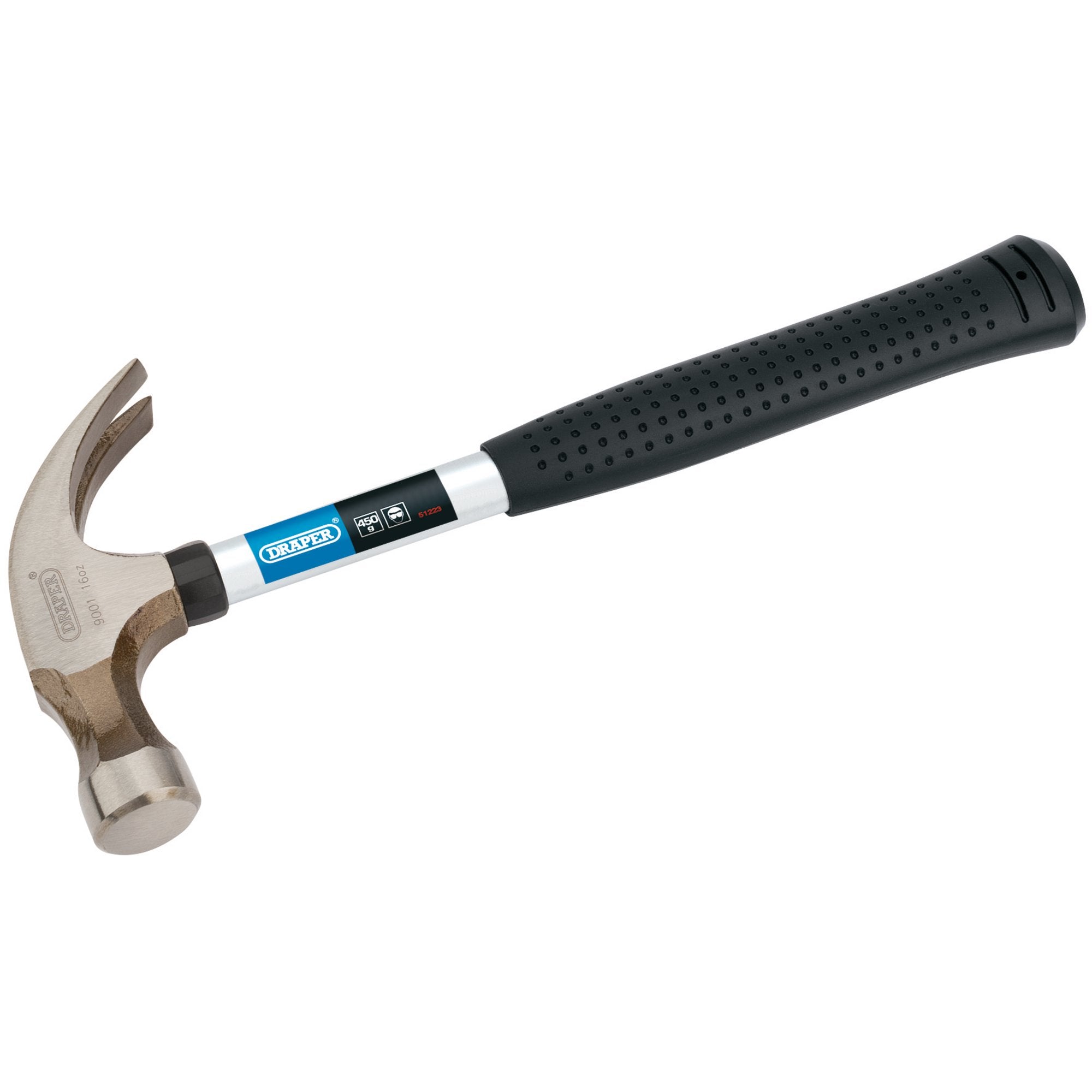 Claw-Hammer-with-Steel-Tubular-Shaft,-450g/16oz