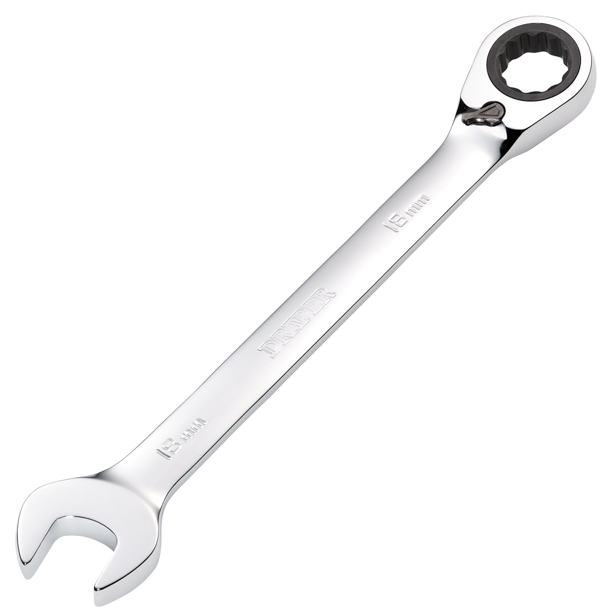 Draper-HI-TORQ®-Metric-Reversible-Ratcheting-Combination-Spanner,-18mm