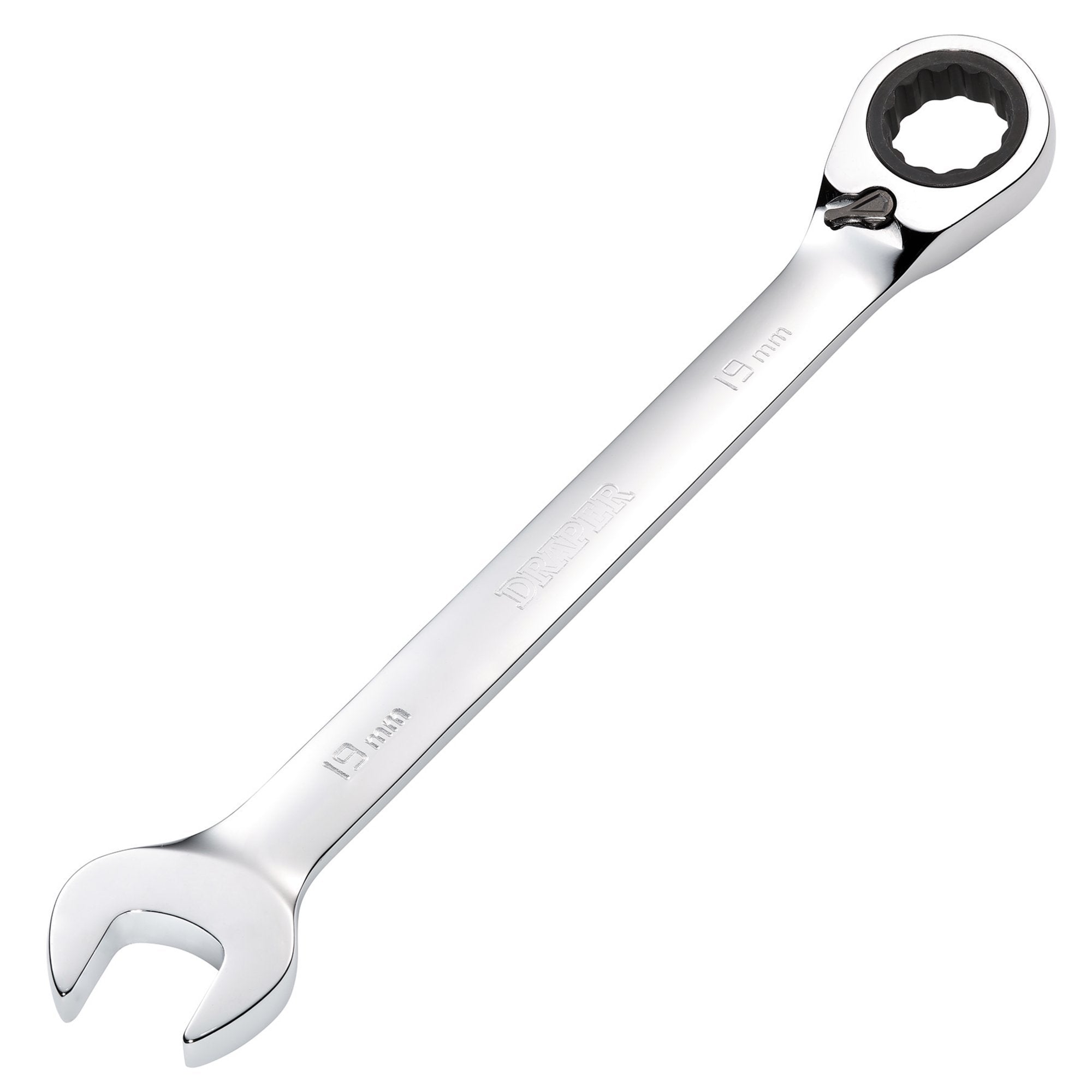 Draper-HI-TORQ®-Metric-Reversible-Ratcheting-Combination-Spanner,-19mm