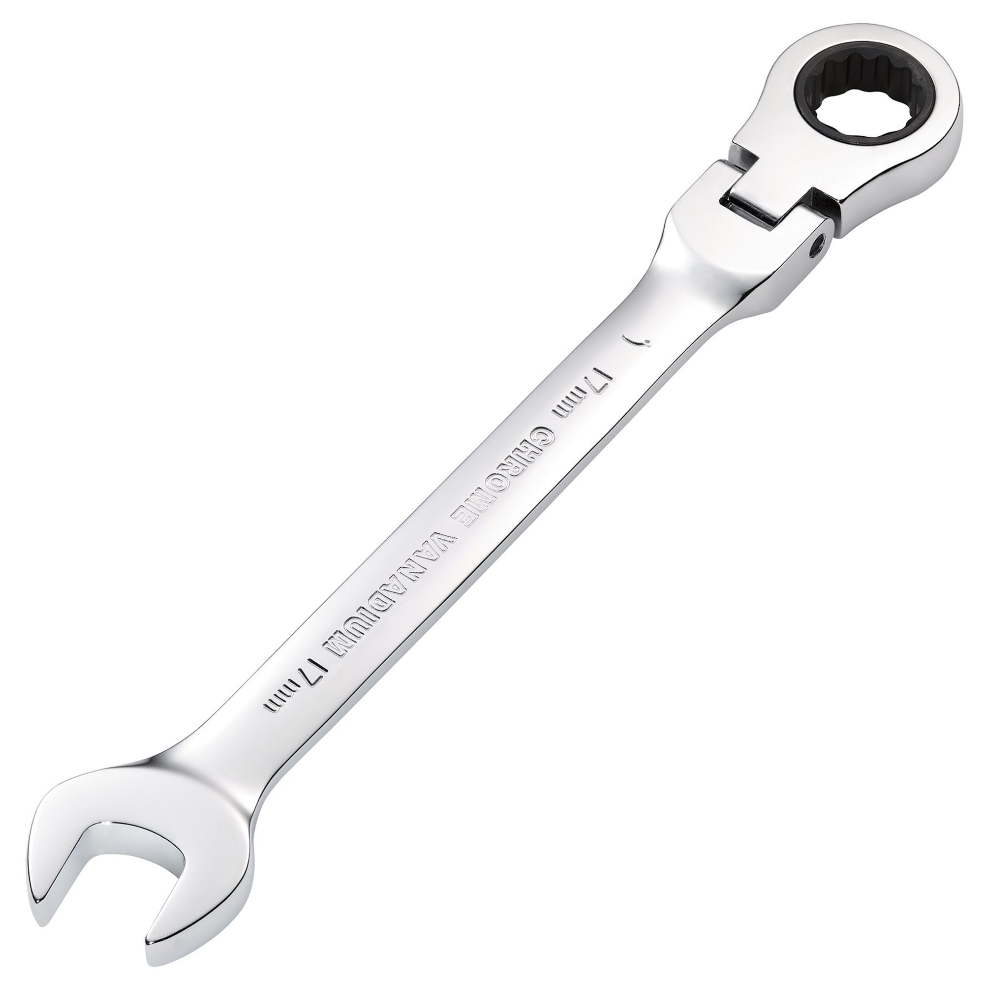 Draper-HI-TORQ®-Metric-Flexible-Head-Ratcheting-Combination-Spanner,-17mm