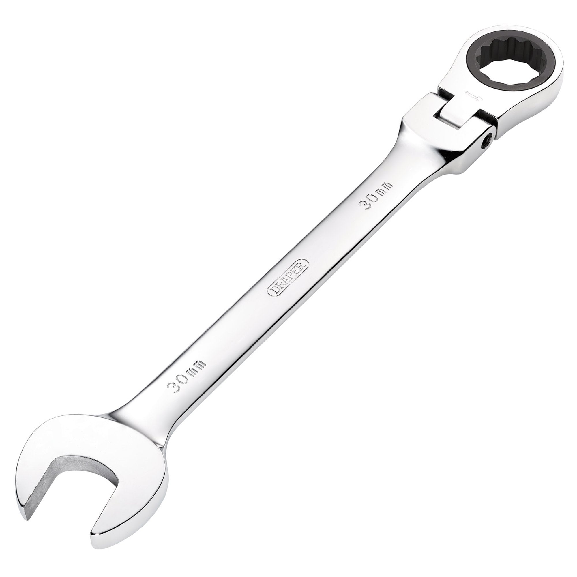 Draper-HI-TORQ®-Metric-Flexible-Head-Ratcheting-Combination-Spanner,-30mm