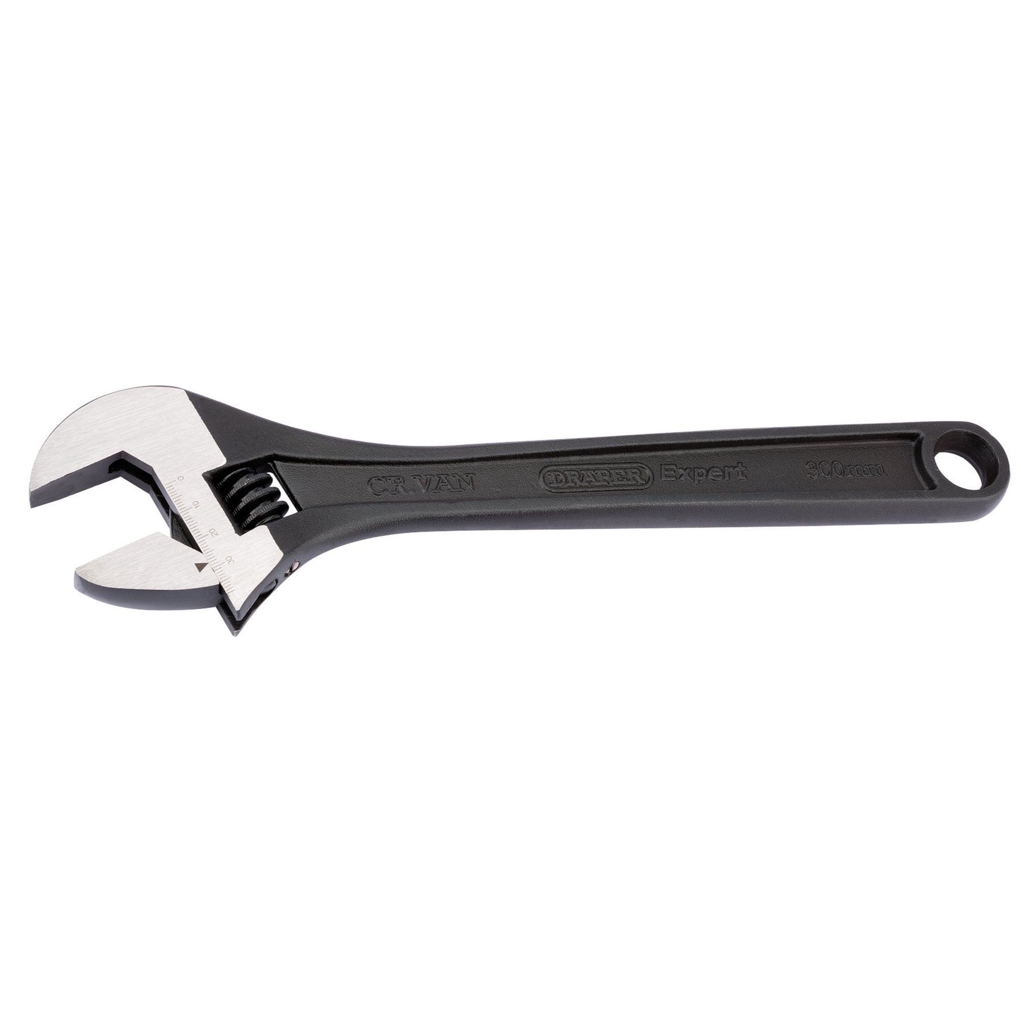 Draper-Expert-Crescent-Type-Adjustable-Wrench-with-Phosphate-Finish,-300mm,-38mm