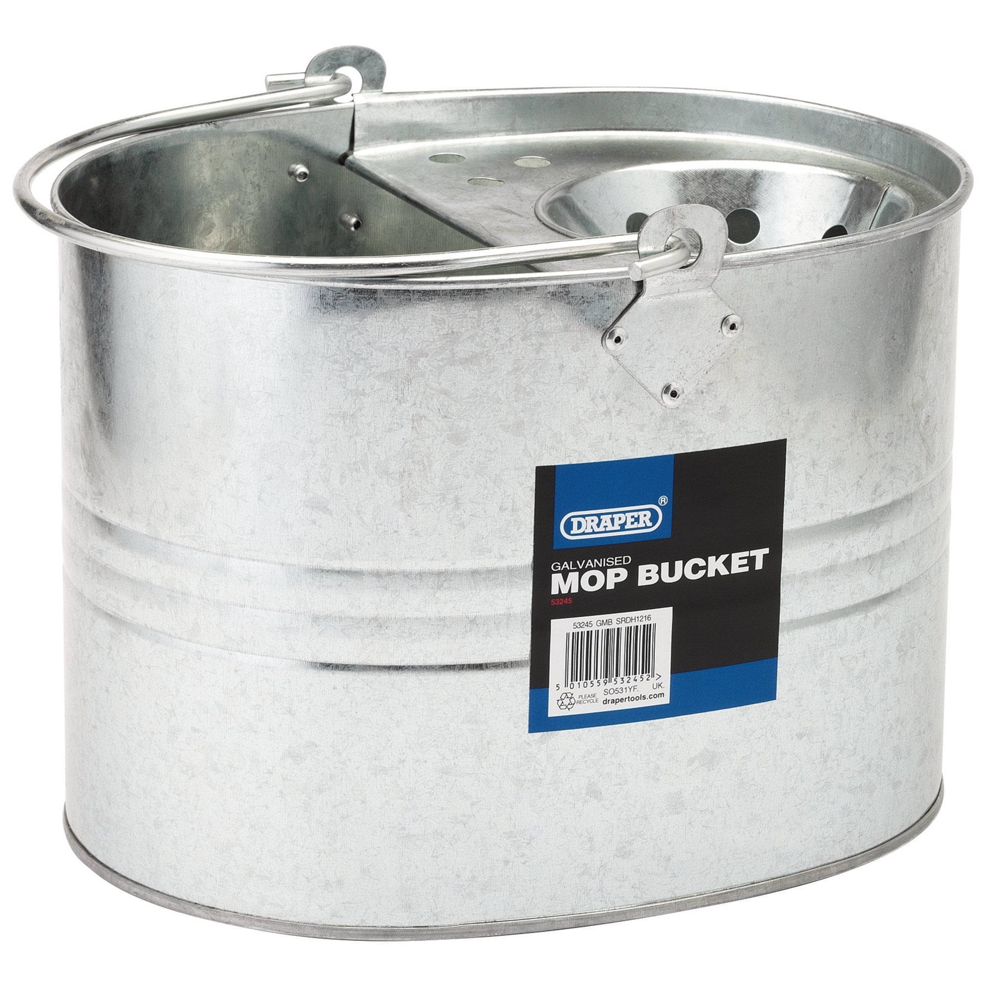 Galvanised-Mop-Bucket,-9L