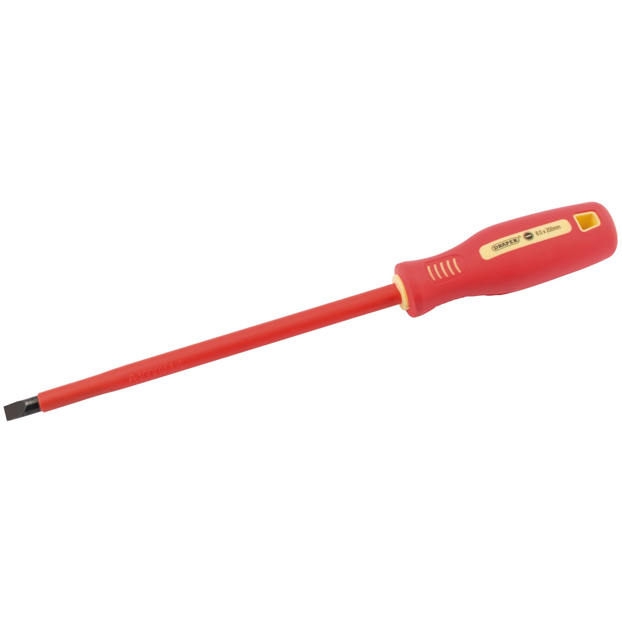 Fully-Insulated-Plain-Slot-Screwdriver,-8-x-200mm-(Sold-Loose)