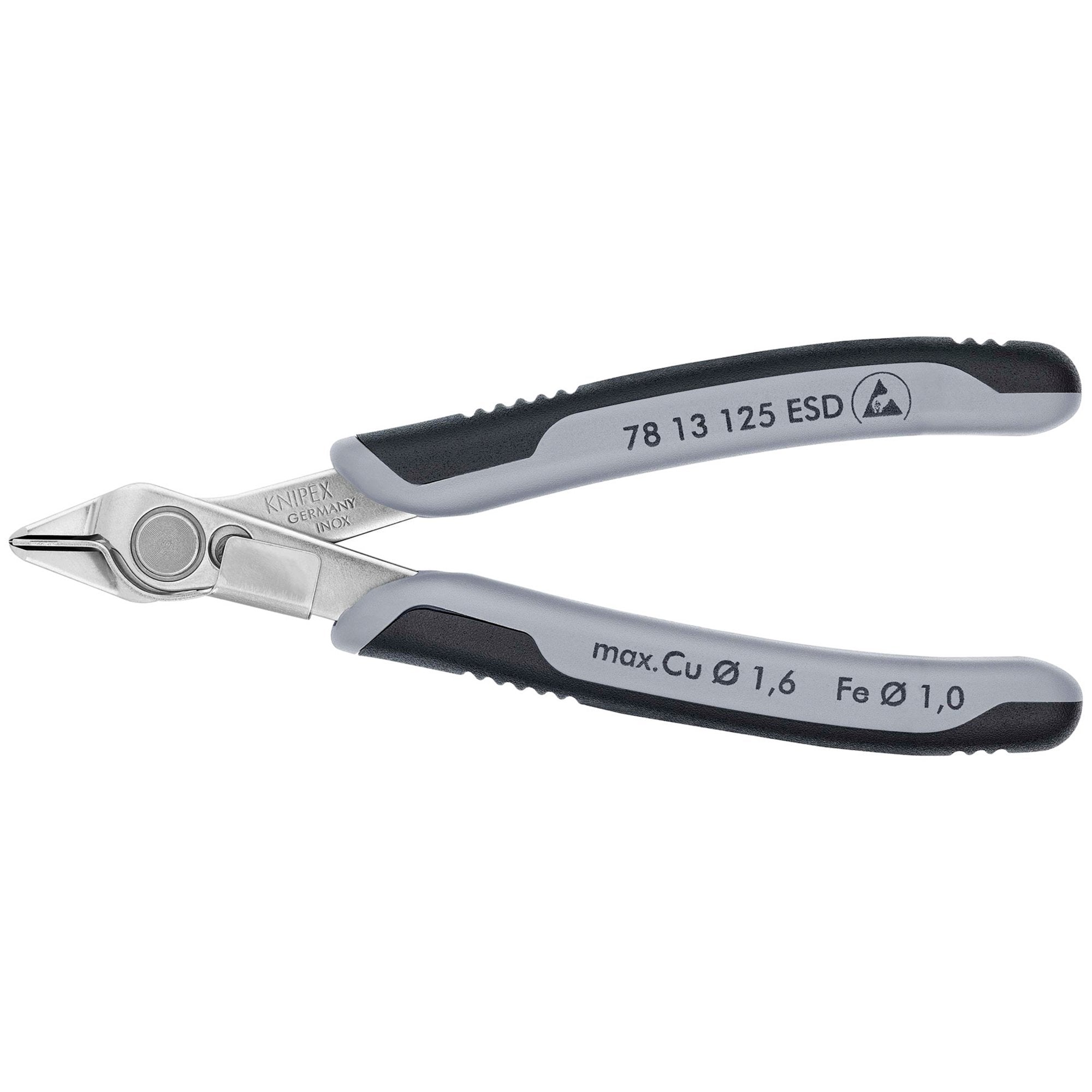 KNIPEX-78-13-125-Electronic-Super-Knips®-with-multi-component-grips,-125mm