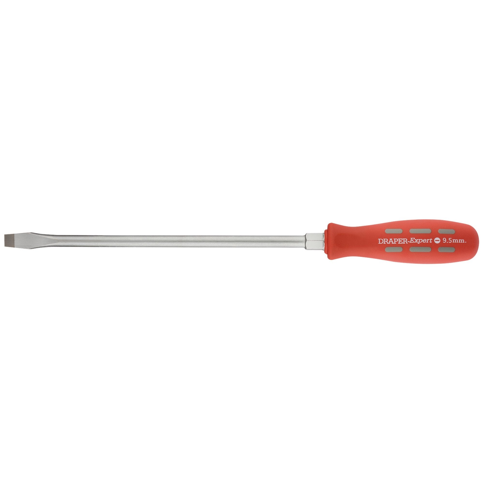 Plain-Slot-Flared-Tip-Long-Pattern-Mechanics-Screwdriver,-9.5-x-250mm