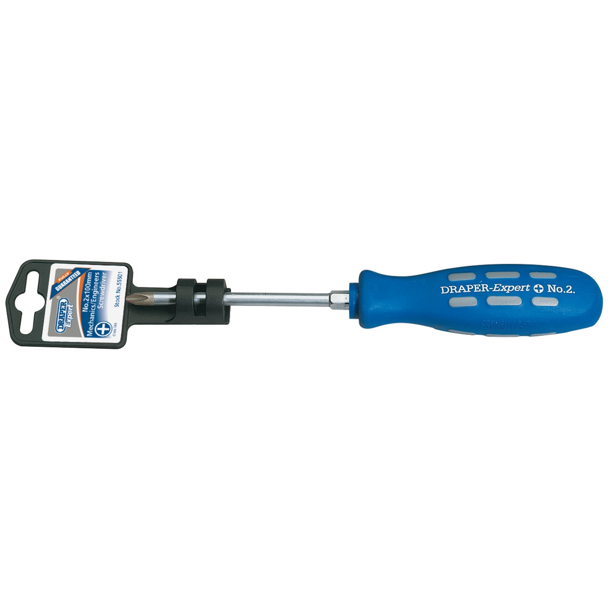 Draper-Expert-Cross-Slot-Mechanics-Screwdriver,-No.2-x-100mm