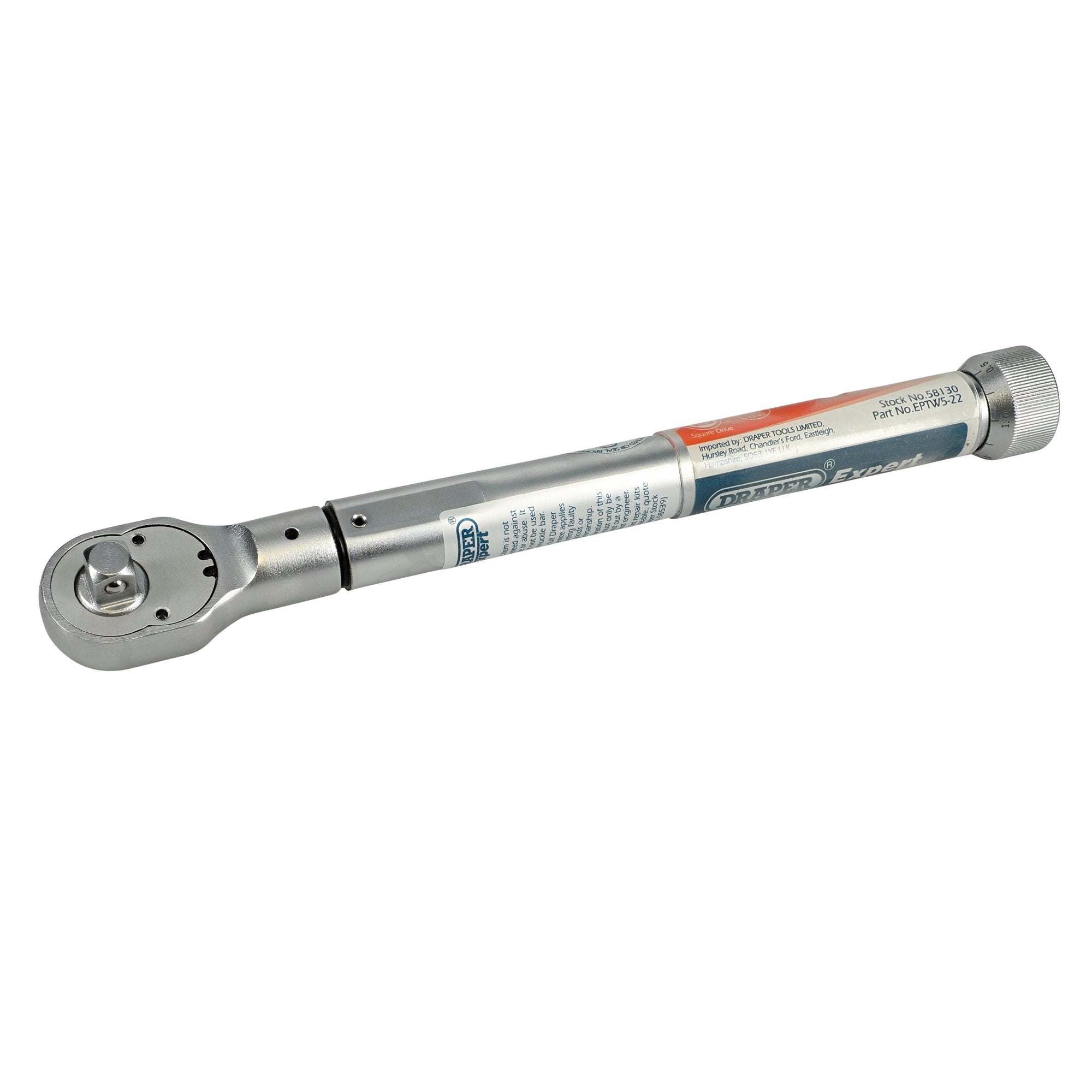 Draper-Expert-Precision-Torque-Wrench,-3/8"-Sq.-Dr.,-5---22Nm