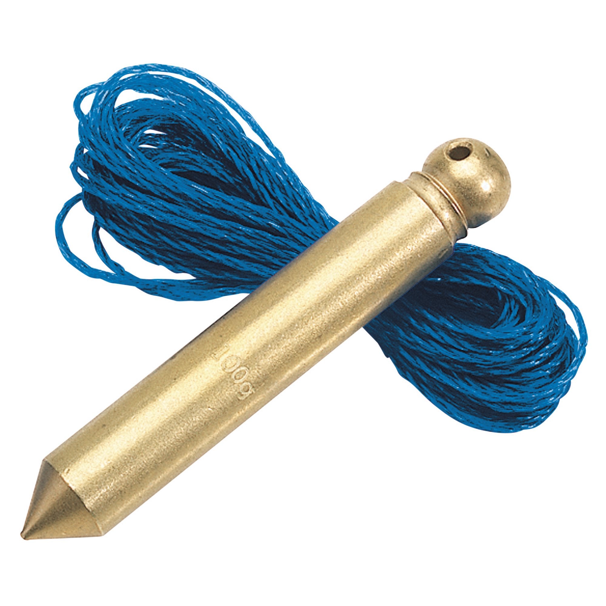 Solid-Brass-Plumb-Bob-with-Nylon-Line,-100g,-5m