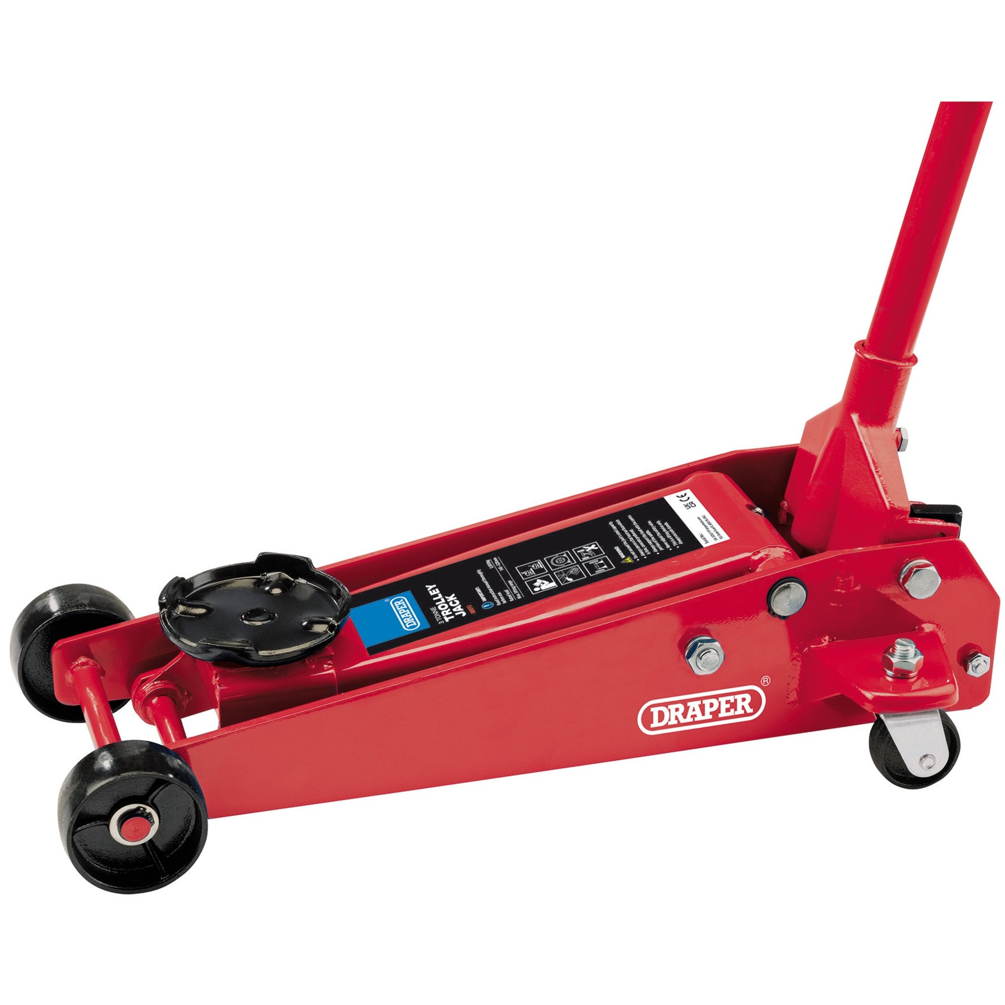 Heavy-Duty-Garage-Trolley-Jack,-3-Tonne,-Red