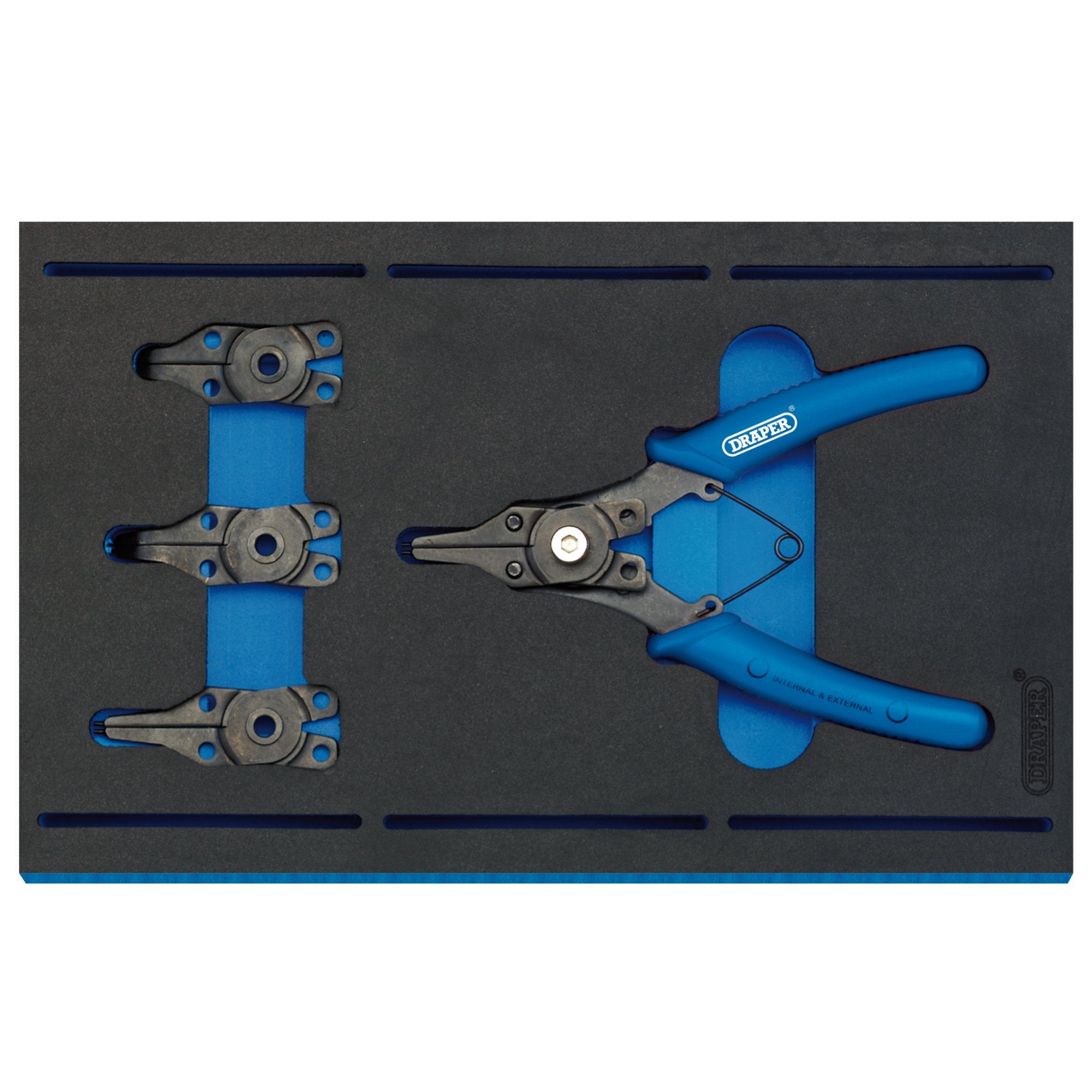 Interchangeable-Circlip-Plier-Set-in-1/4-Drawer-EVA-Insert-Tray-(5-Piece)