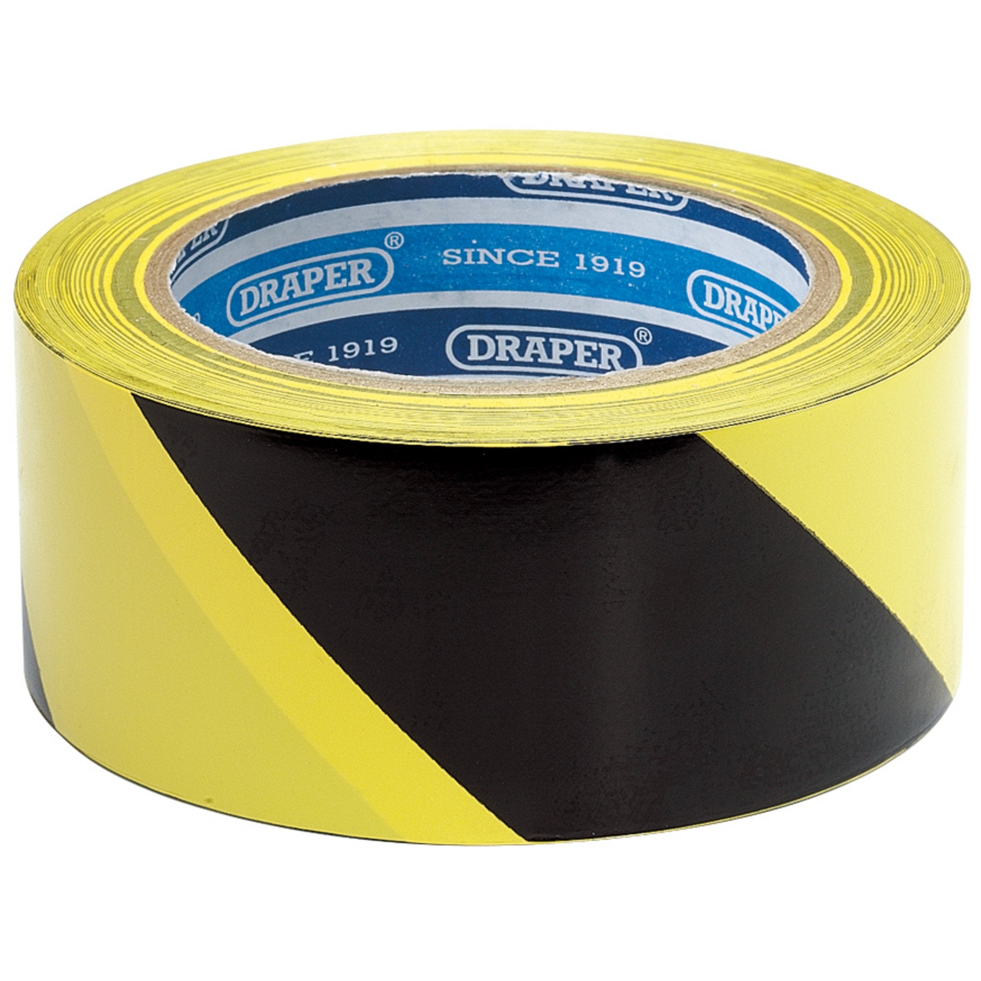 Adhesive-Hazard-Tape-Roll,-33m-x-50mm,-Black-and-Yellow