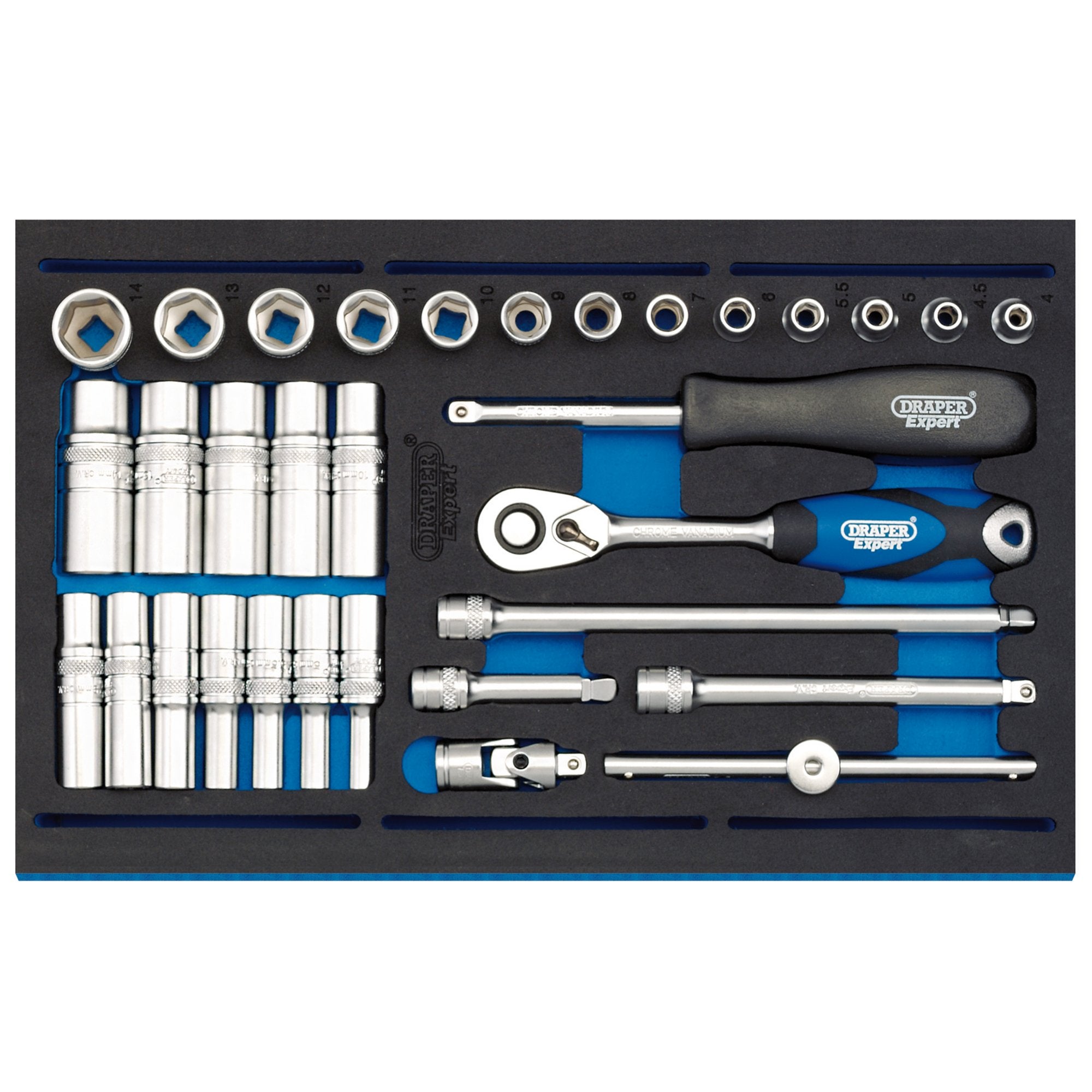 Socket-Set-in-1/4-Drawer-EVA-Insert-Tray,-1/4"(32-Piece)