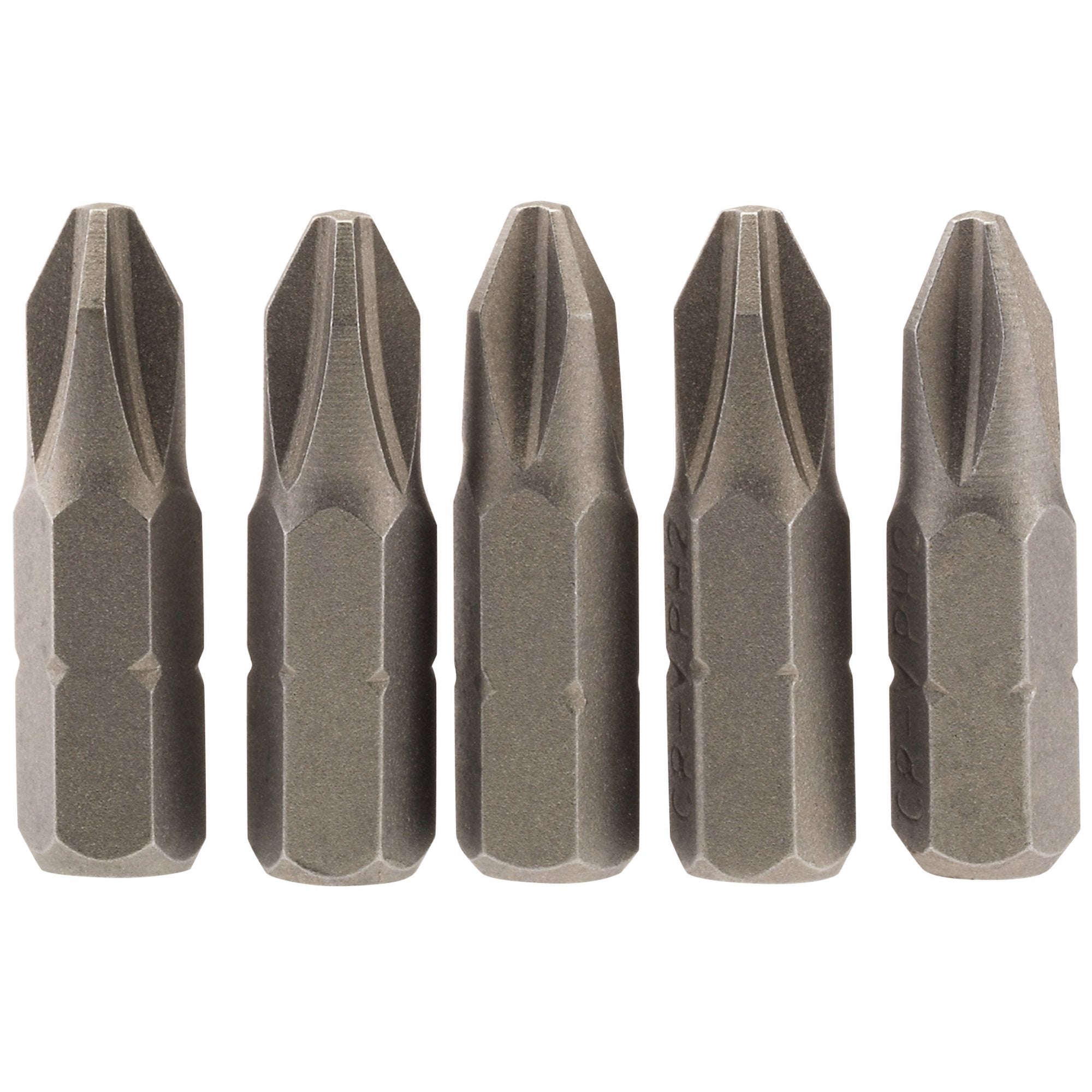 Cross-Slot-Insert-Bit,-1/4"-Hex,-25mm-Long,-No.2-(Pack-of-5)