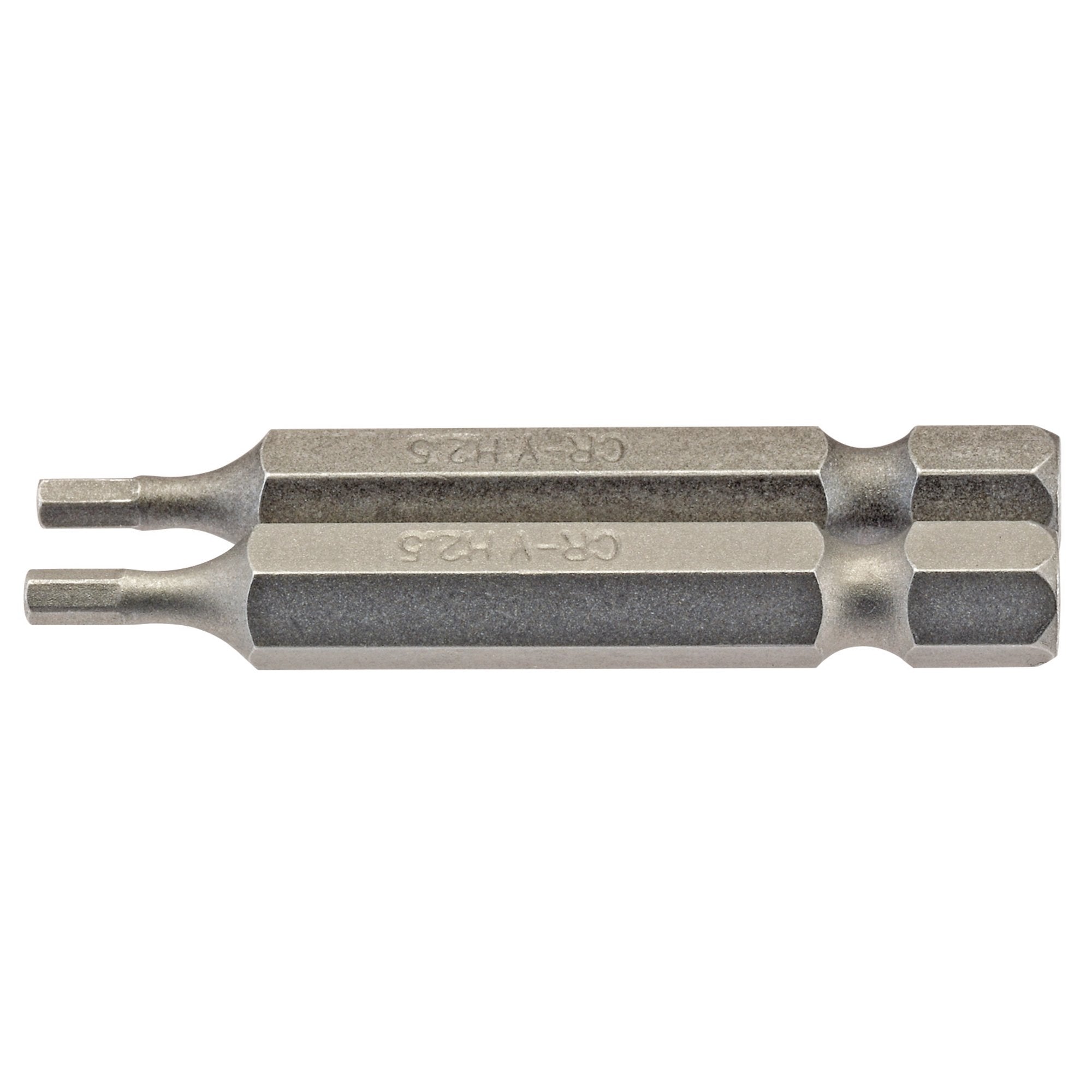 Hexagonal-Insert-Bit,-2.5mm,-1/4"-Hex,-50mm-Long-(Pack-of-2)