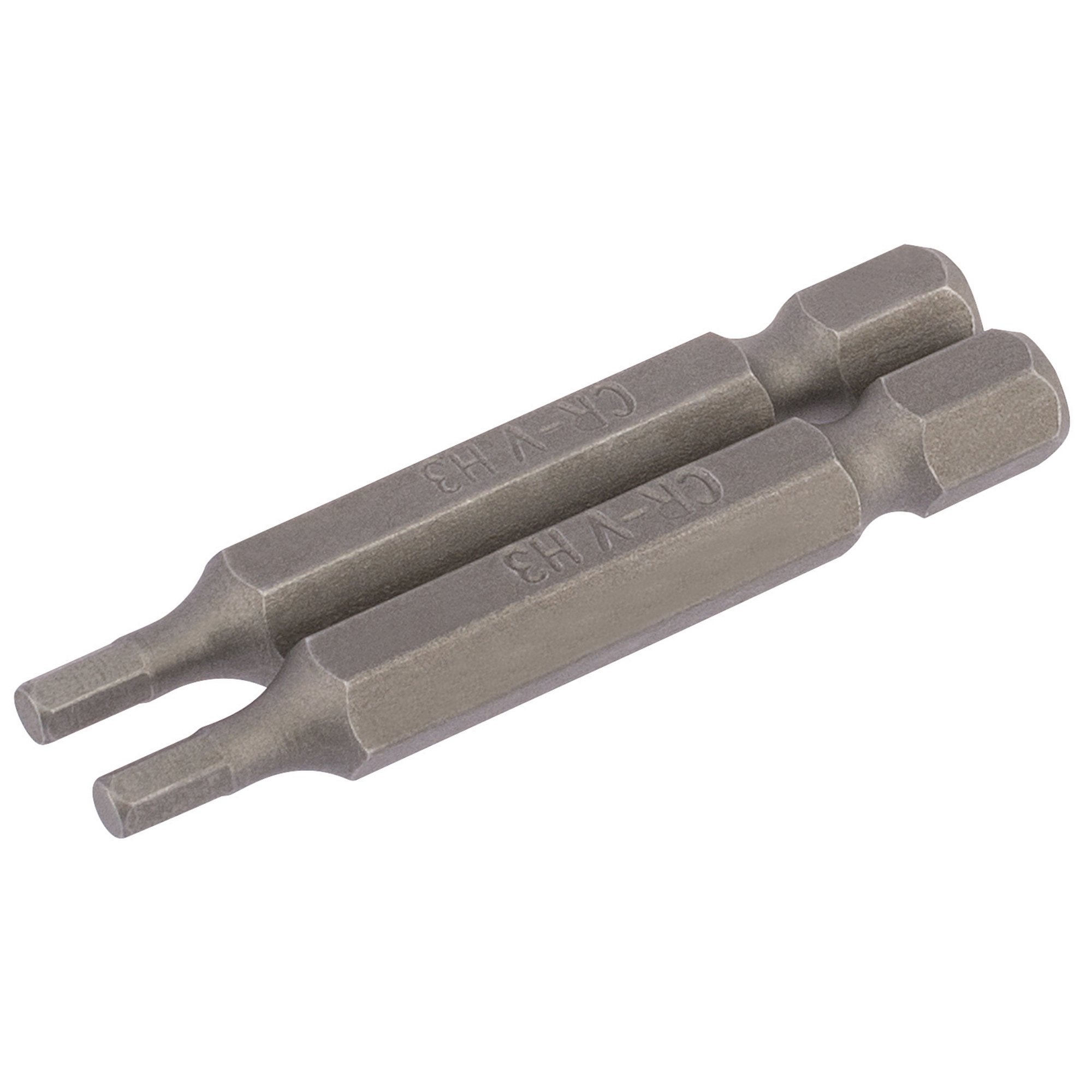 Hexagonal-Insert-Bit,-3mm,-1/4"-Hex,-50mm-Long-(Pack-of-2)