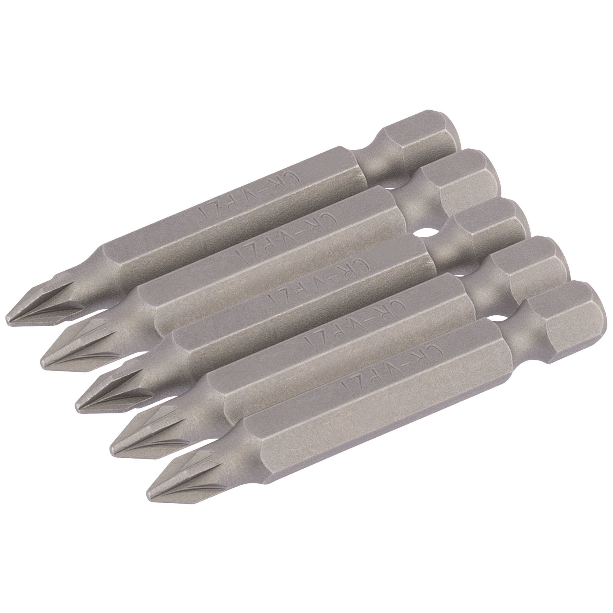 PZ-Type-Insert-Bit,-1/4"-Hex,-50mm-Long,-No.1-(Pack-of-5)