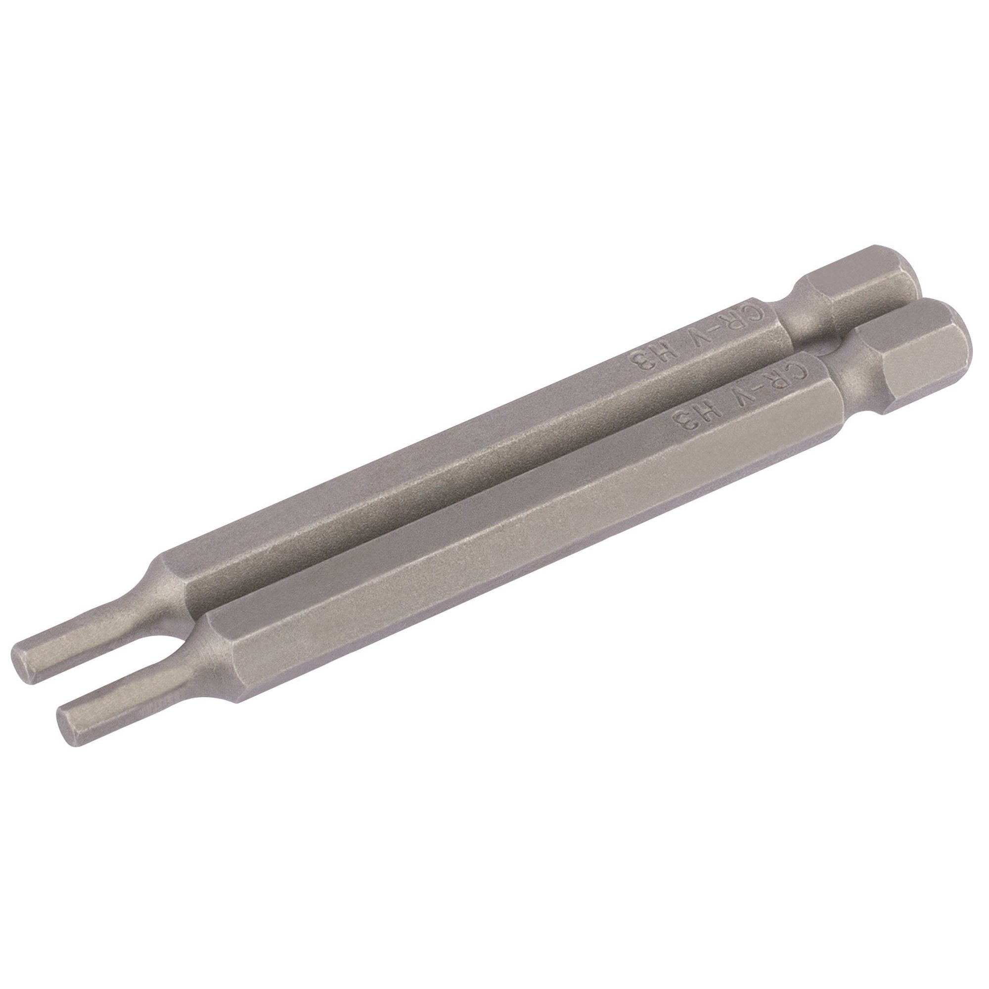 Hexagonal-Insert-Bit,-3mm,-1/4"-Hex,-75mm-Long-(Pack-of-2)