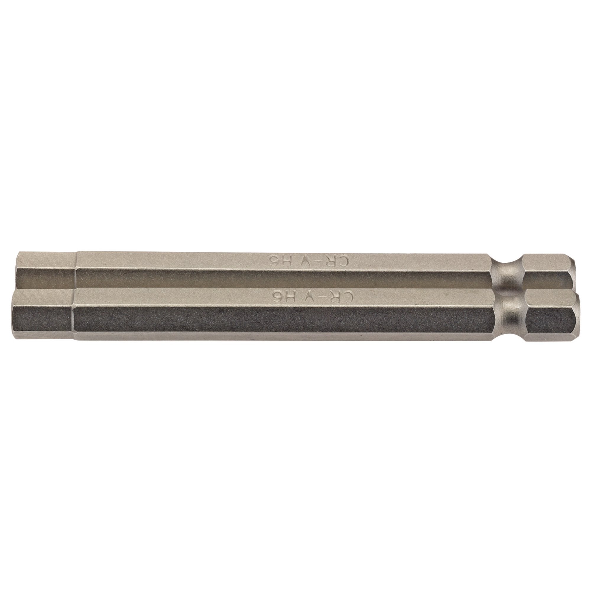 Hexagonal-Insert-Bit,-6mm,-1/4"-Hex,-75mm-Long-(Pack-of-2)