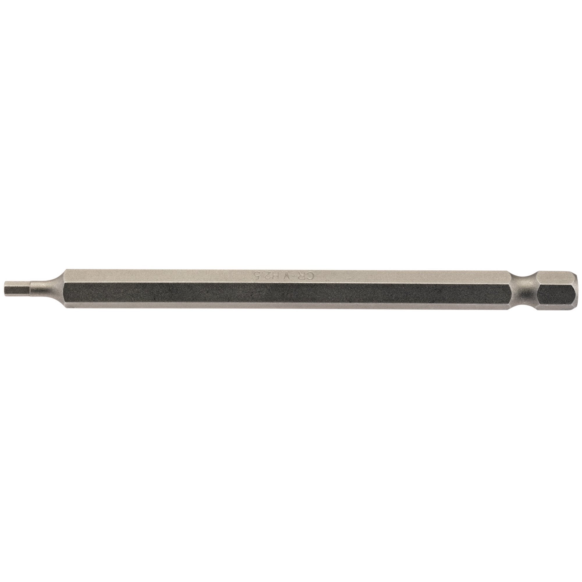 Hexagonal-Insert-Bit,-2.5mm,-1/4"-Hex,-100mm-Long-(Pack-of-1)