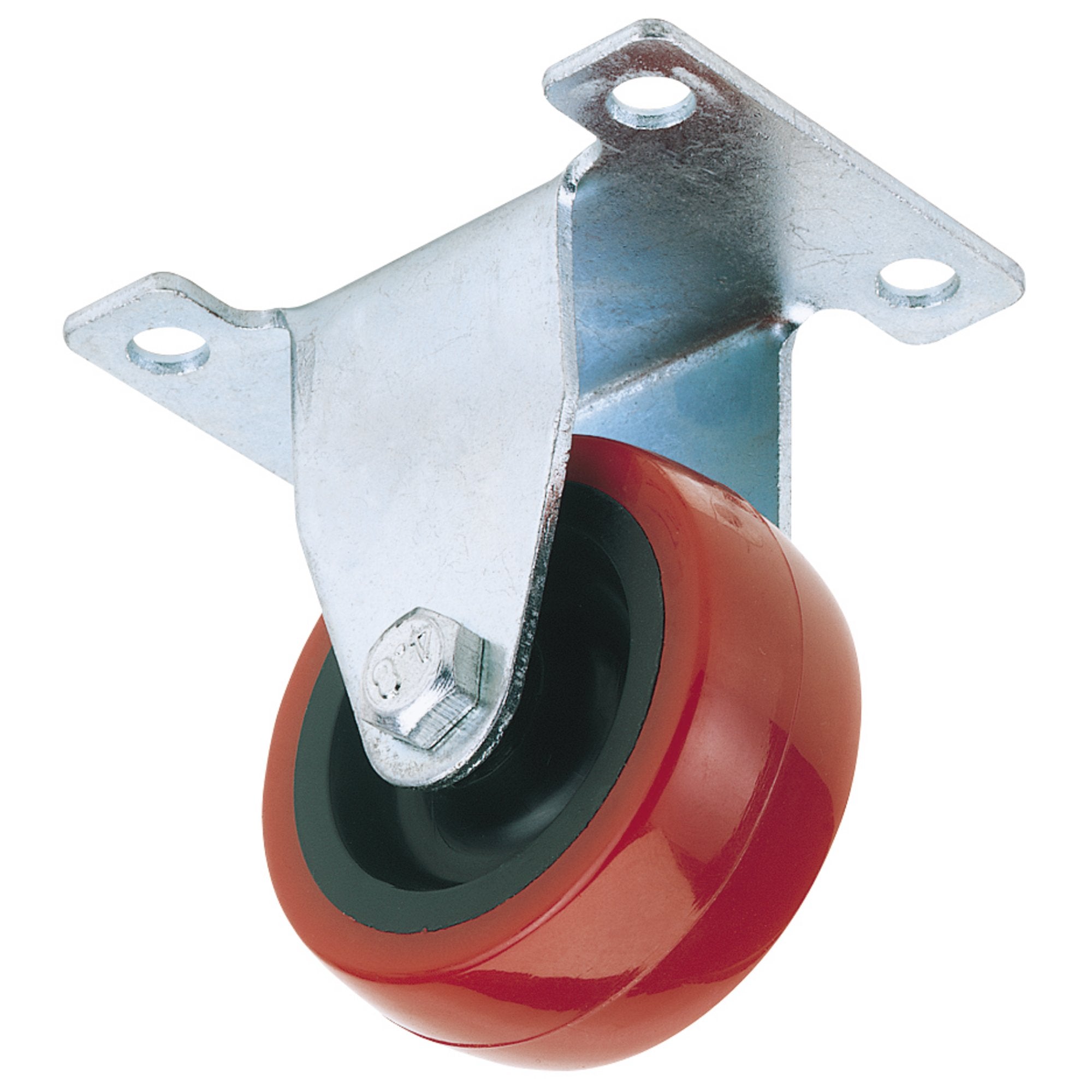 Fixed-Plate-Fixing-Polyurethane-Wheel,-50mm-Diameter,-S.W.L.-75kg