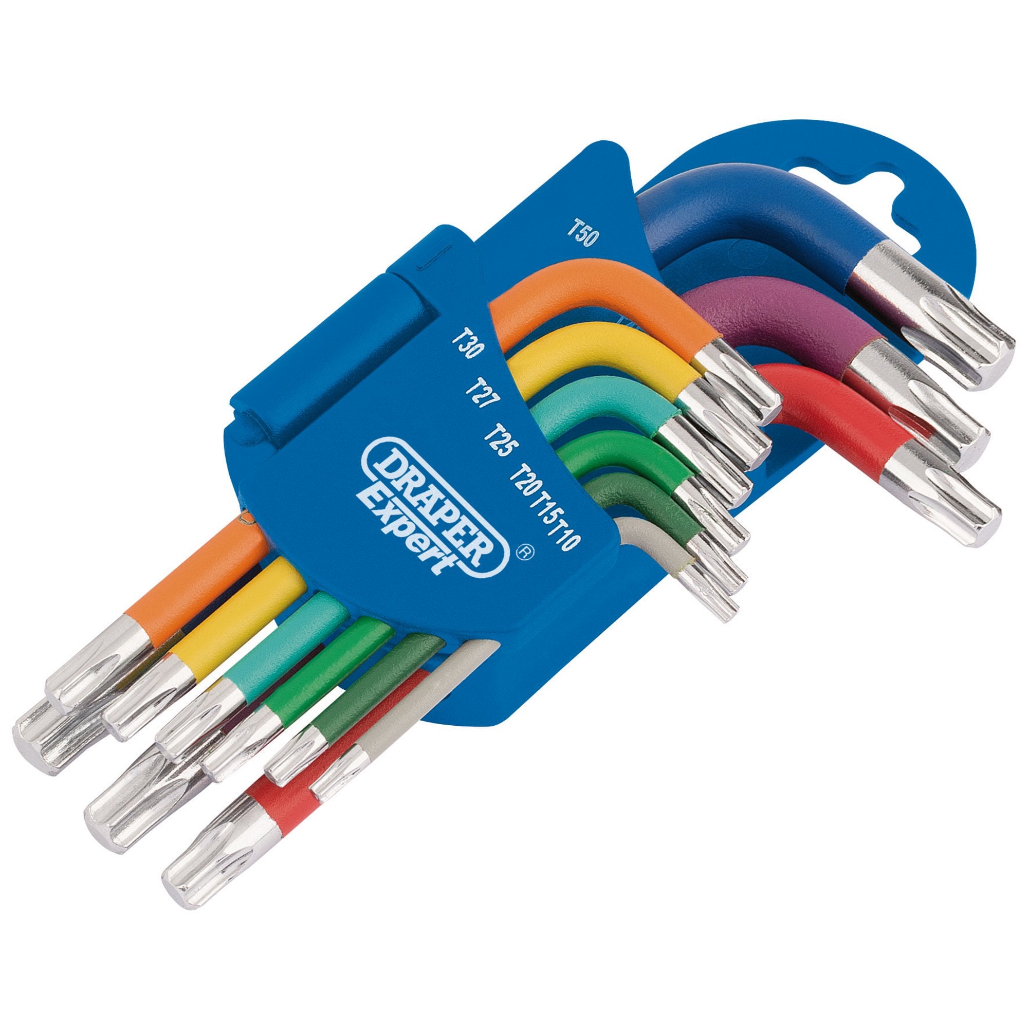Draper-Expert-TX-STAR®-Metric-Coloured-Short-Arm-Key-Set-(9-Piece)