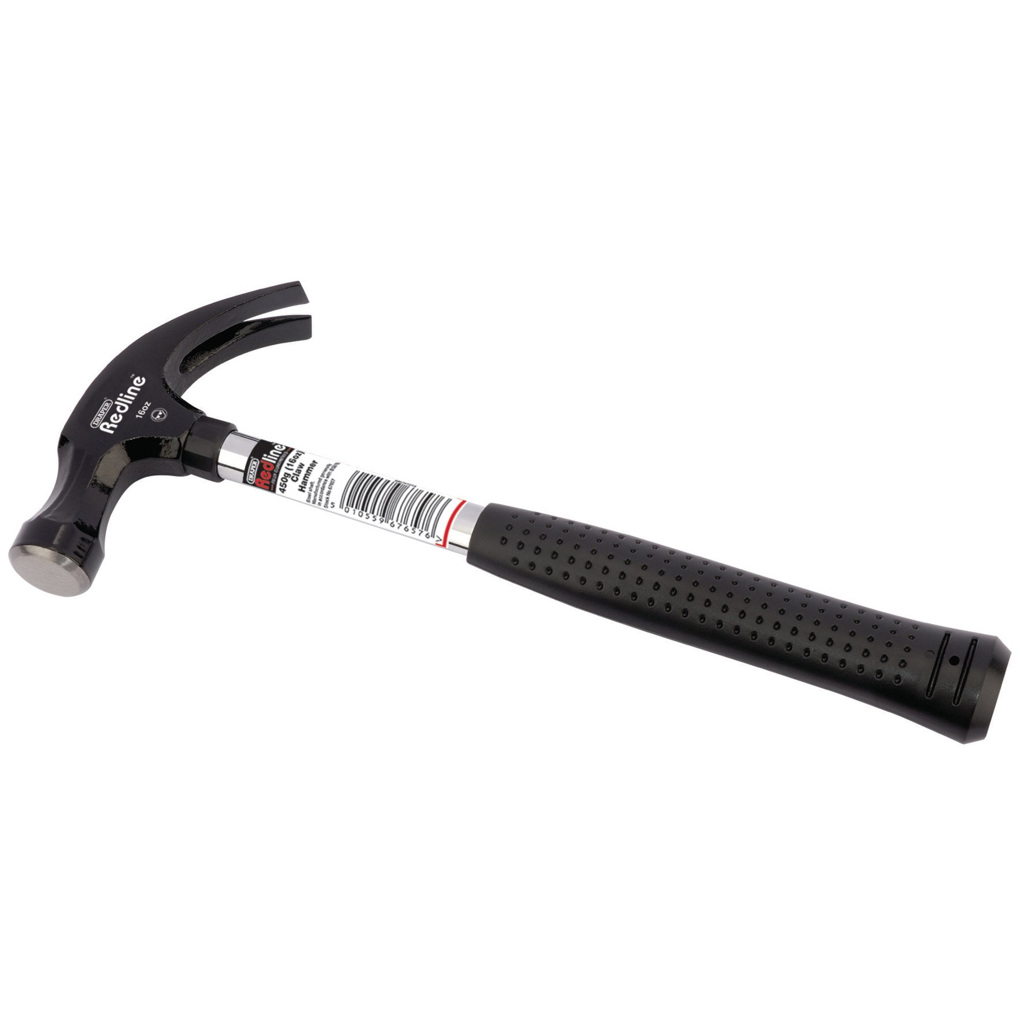 Draper-Redline®-Claw-Hammer-with-Steel-Shaft,-450g/16oz