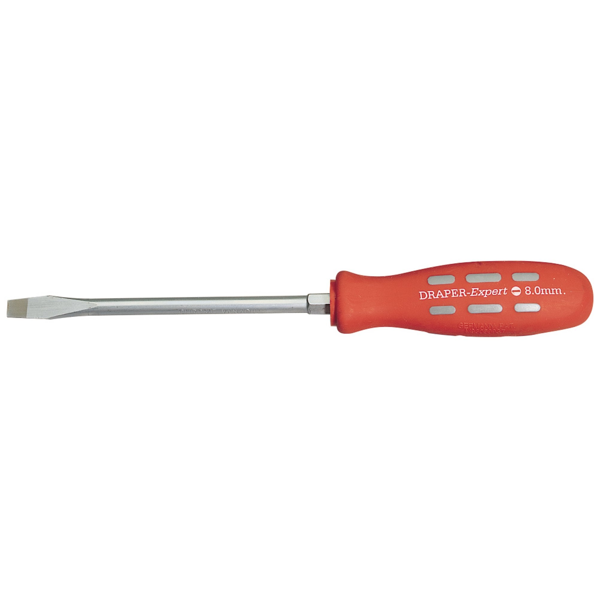 Plain-Slot-Flared-Tip-Mechanics-Screwdriver,-150-x-8mm-(Sold-Loose)