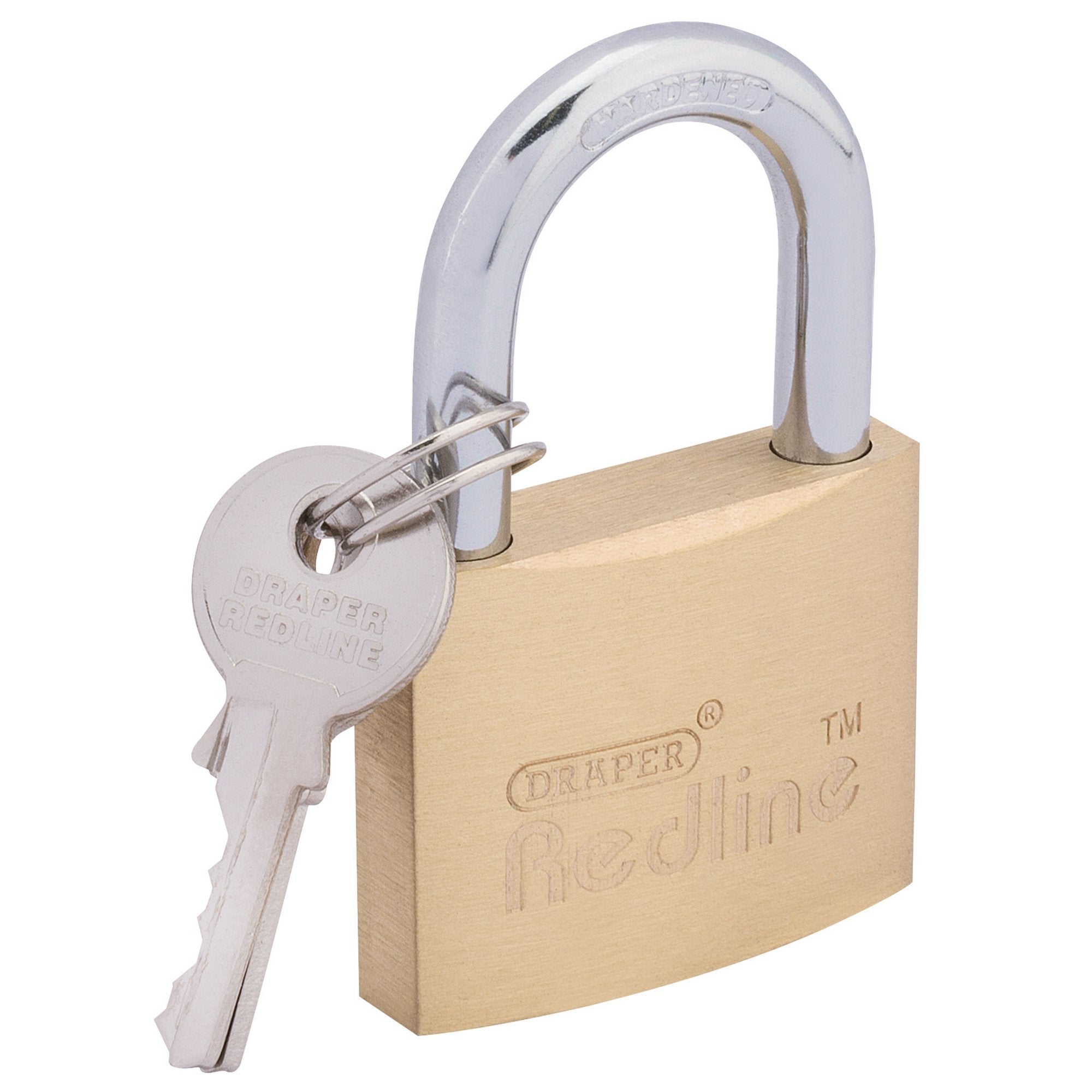 Draper-Redline®-Brass-Cylinder-Padlock,-40mm