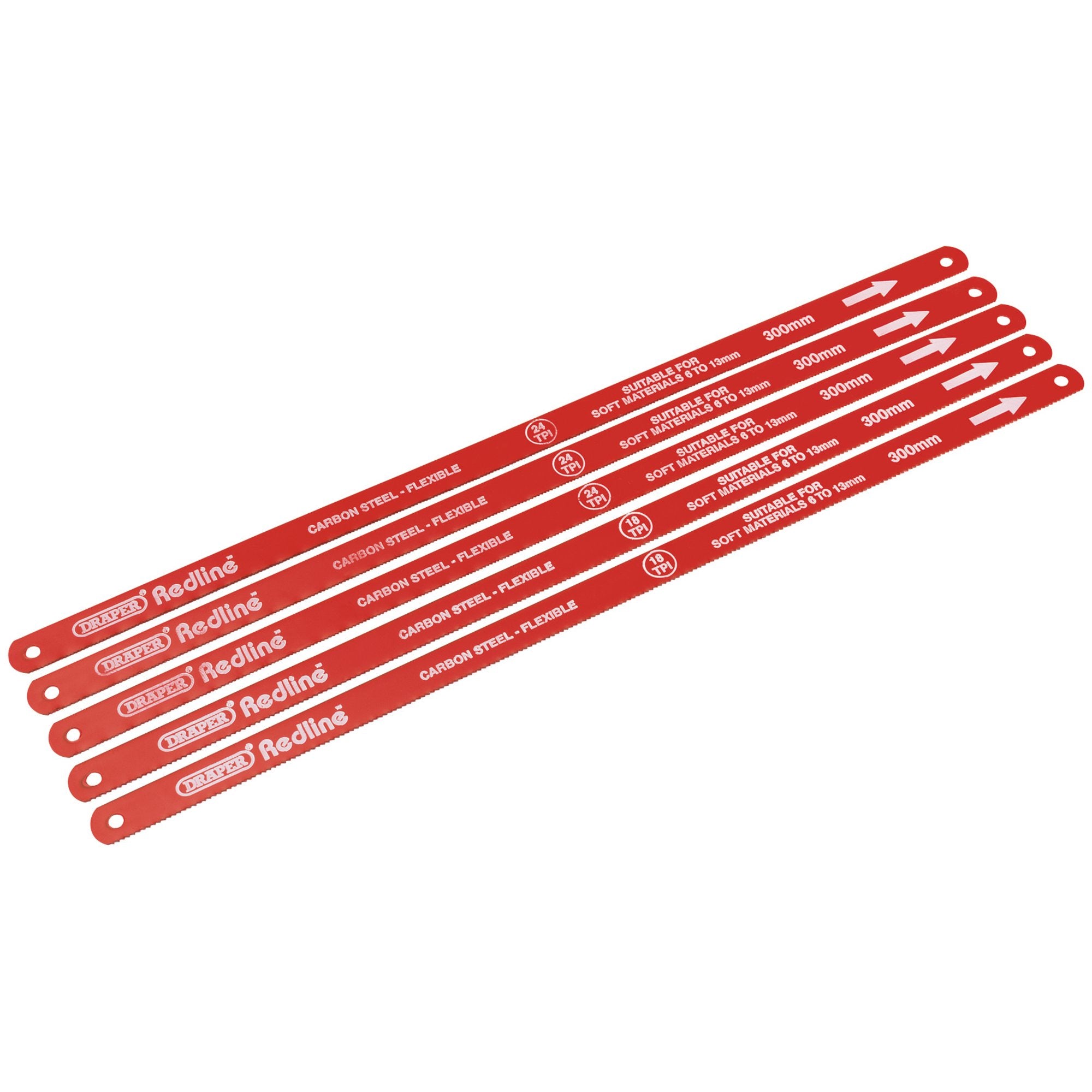 Draper-Redline®-Hacksaw-Blades,-300mm-(Pack-of-5)