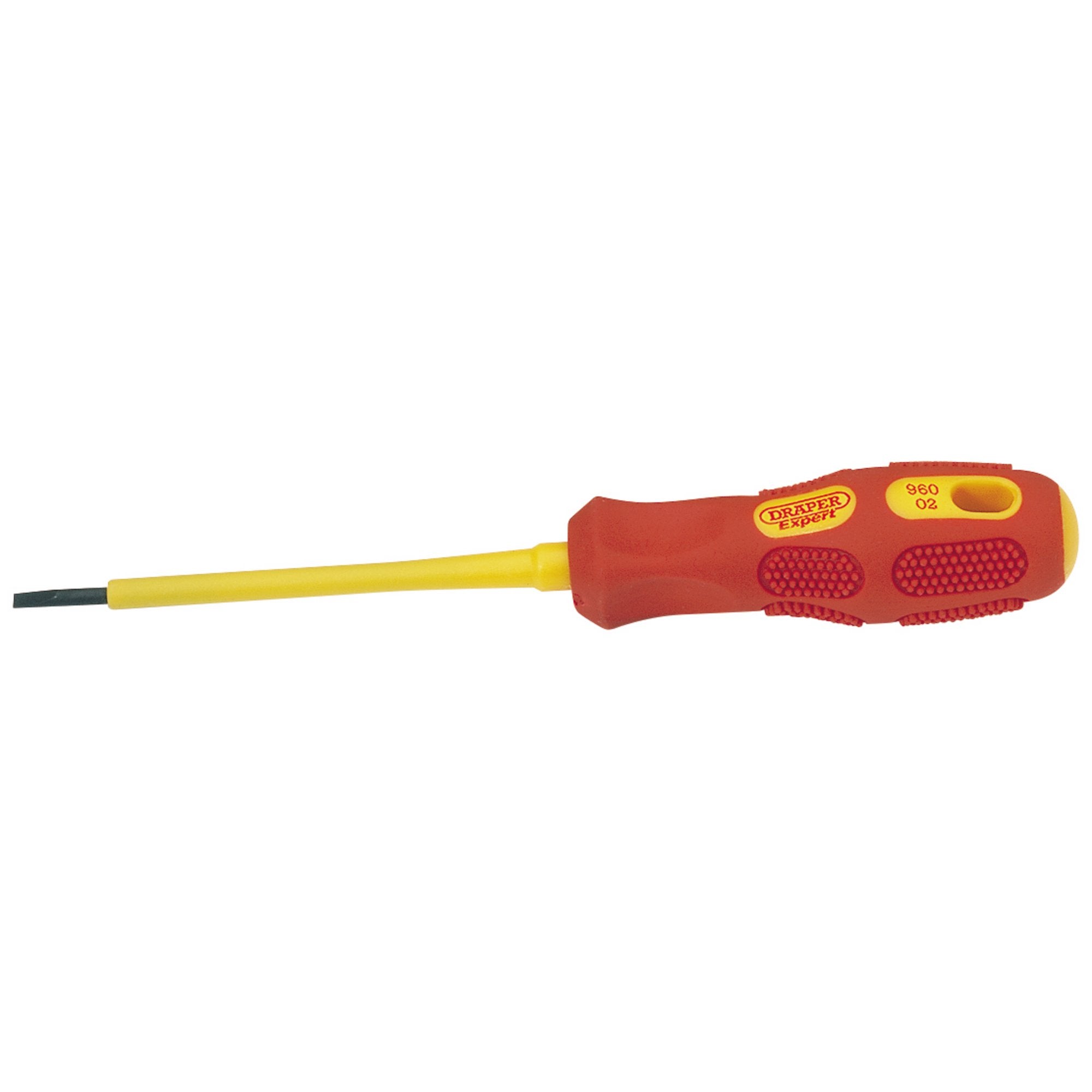 VDE-Approved-Fully-Insulated-Plain-Slot-Screwdriver,-2.5-x-75mm-(Sold-Loose)