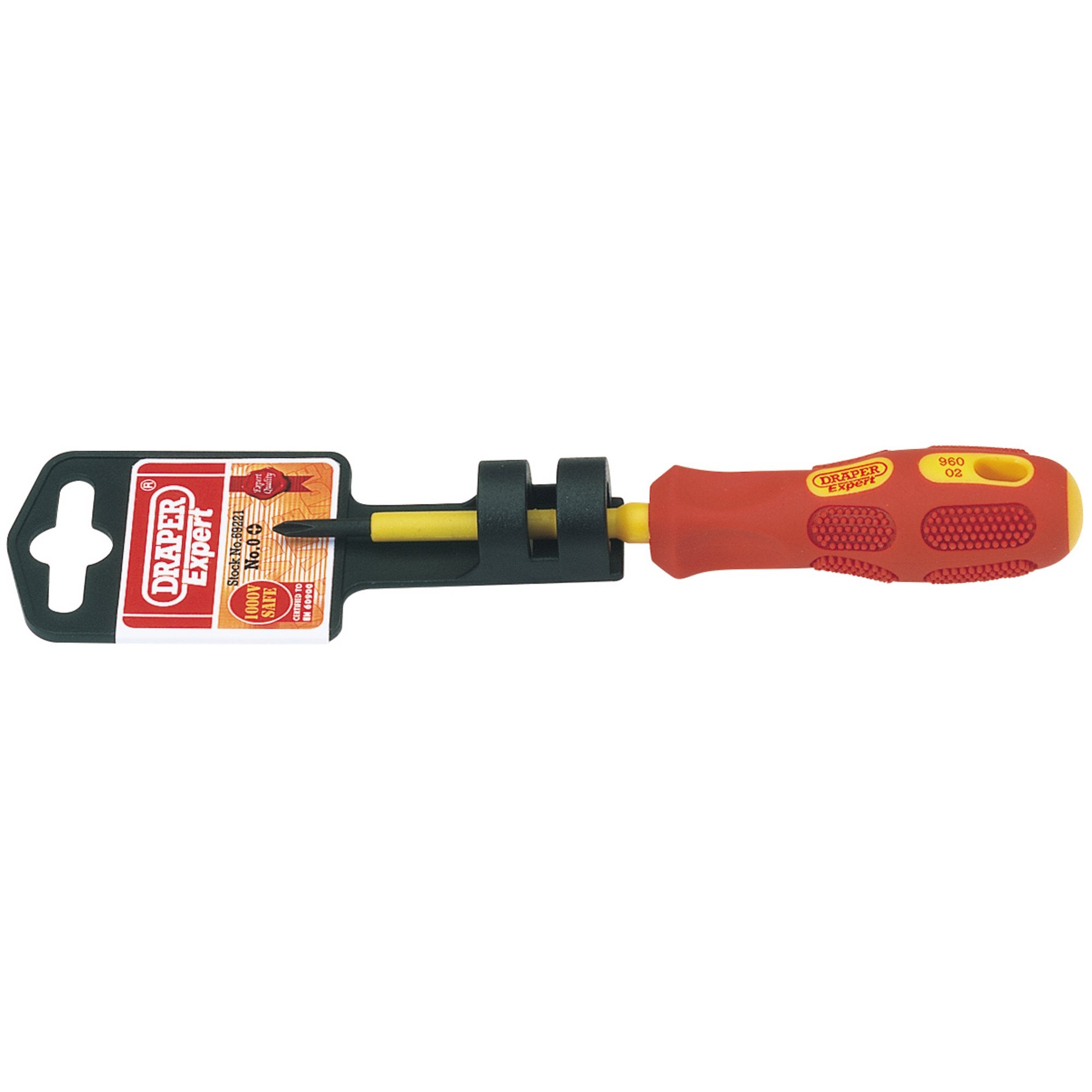 VDE-Approved-Fully-Insulated-Cross-Slot-Screwdriver,-No.0-x-60mm