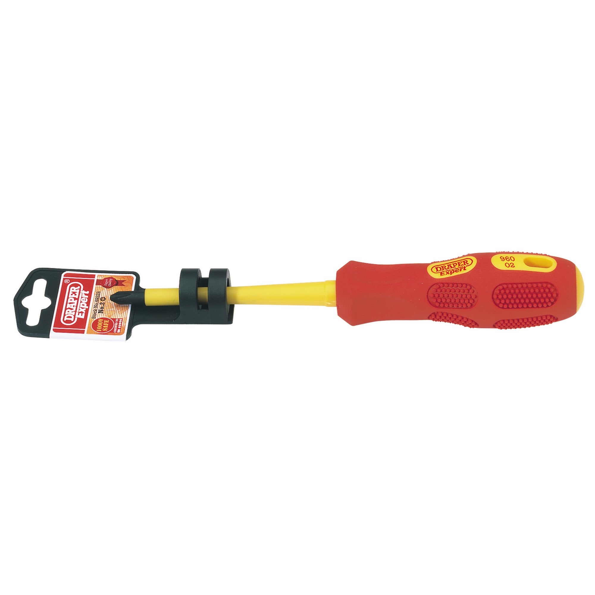 VDE-Approved-Fully-Insulated-Cross-Slot-Screwdriver,-No.2-x-100mm