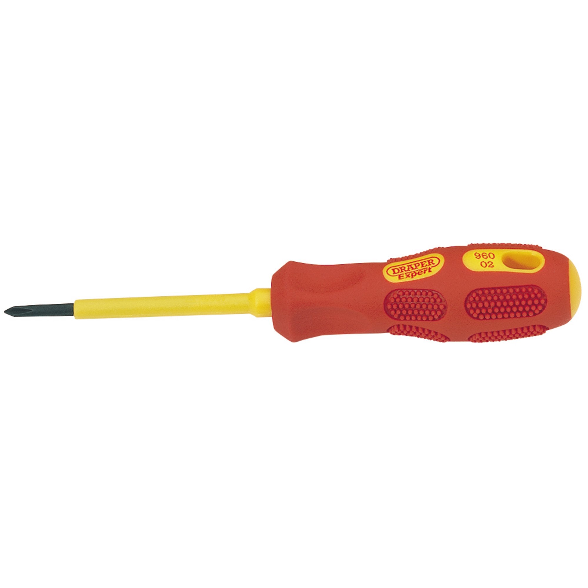 VDE-Approved-Fully-Insulated-Cross-Slot-Screwdriver,-No.0-x-60mm-(Sold-Loose)
