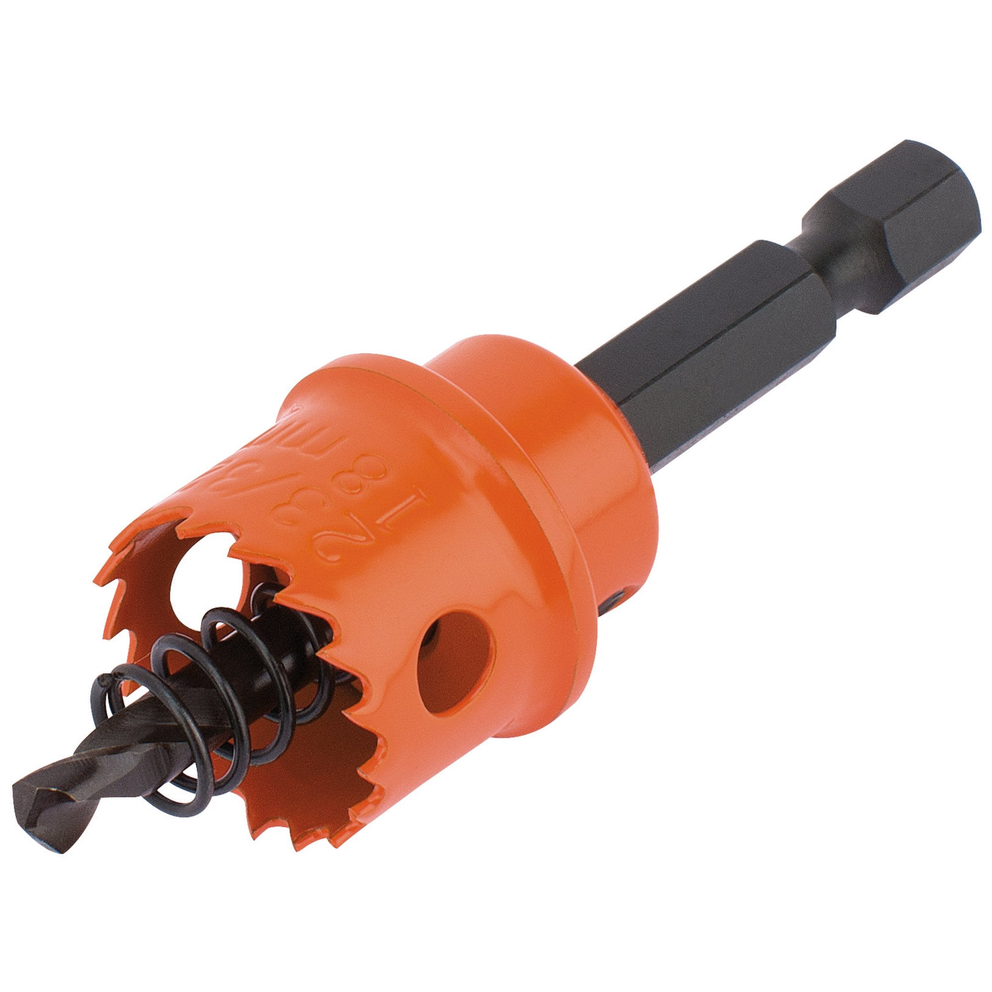 Bi-Metal-Hole-Saw-with-Integrated-Arbor,-18mm