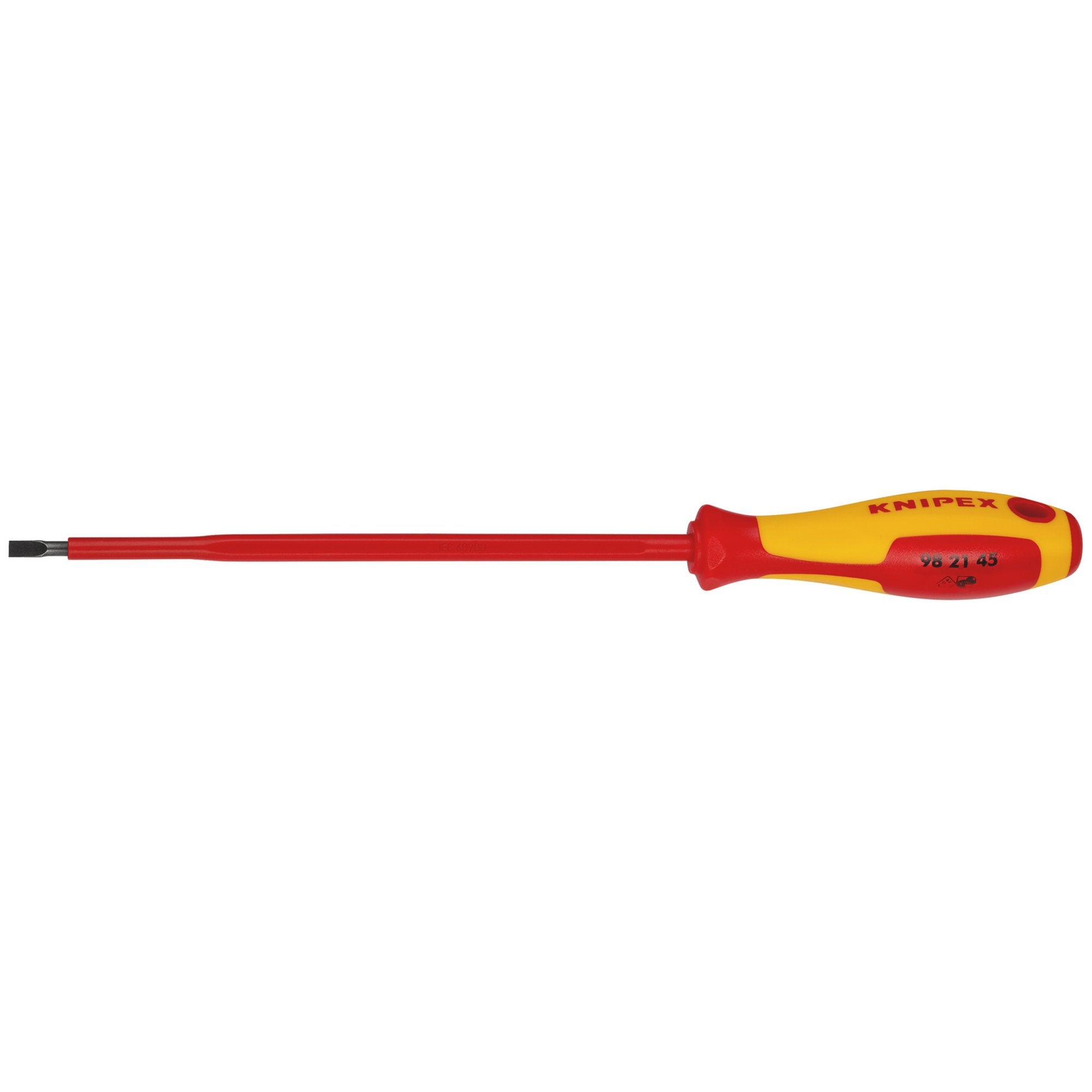 KNIPEX-98-21-45-VDE-Insulated-Slotted-Screwdriver,-4.5-x-180mm
