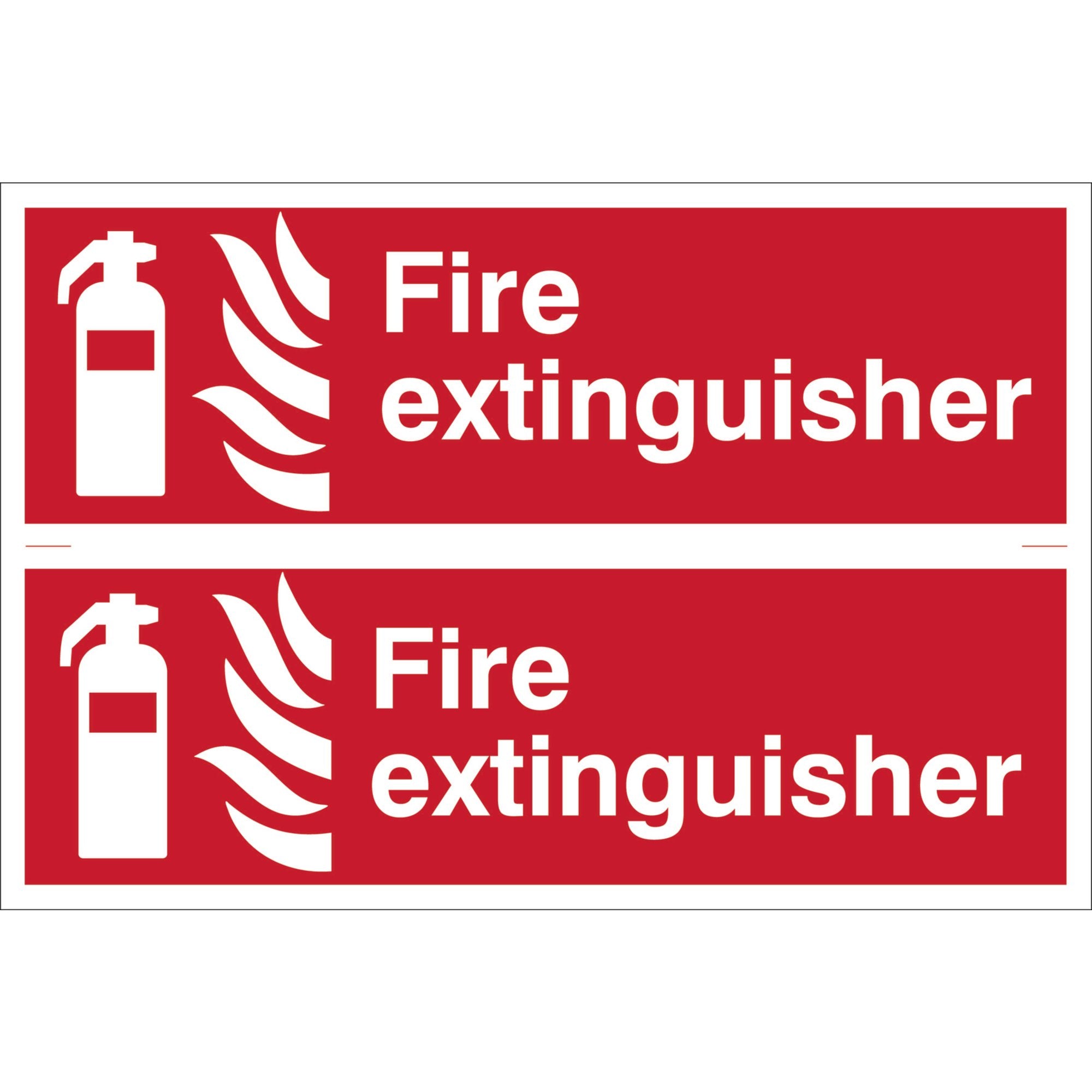 Fire-Extinguisher'-Fire-Equipment-Sign-(Pack-of-2)