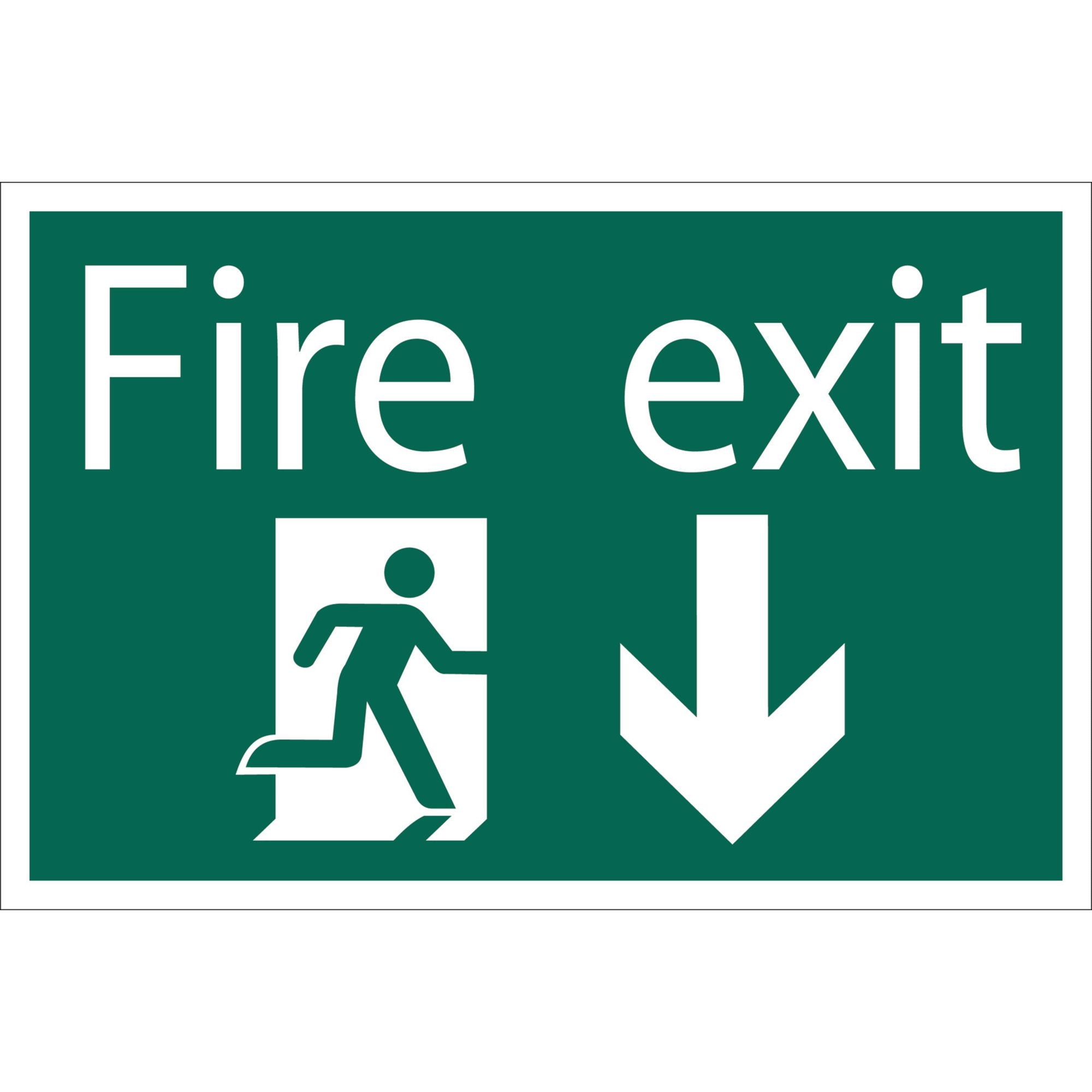 Fire-Exit-Arrow-Down'-Safety-Sign