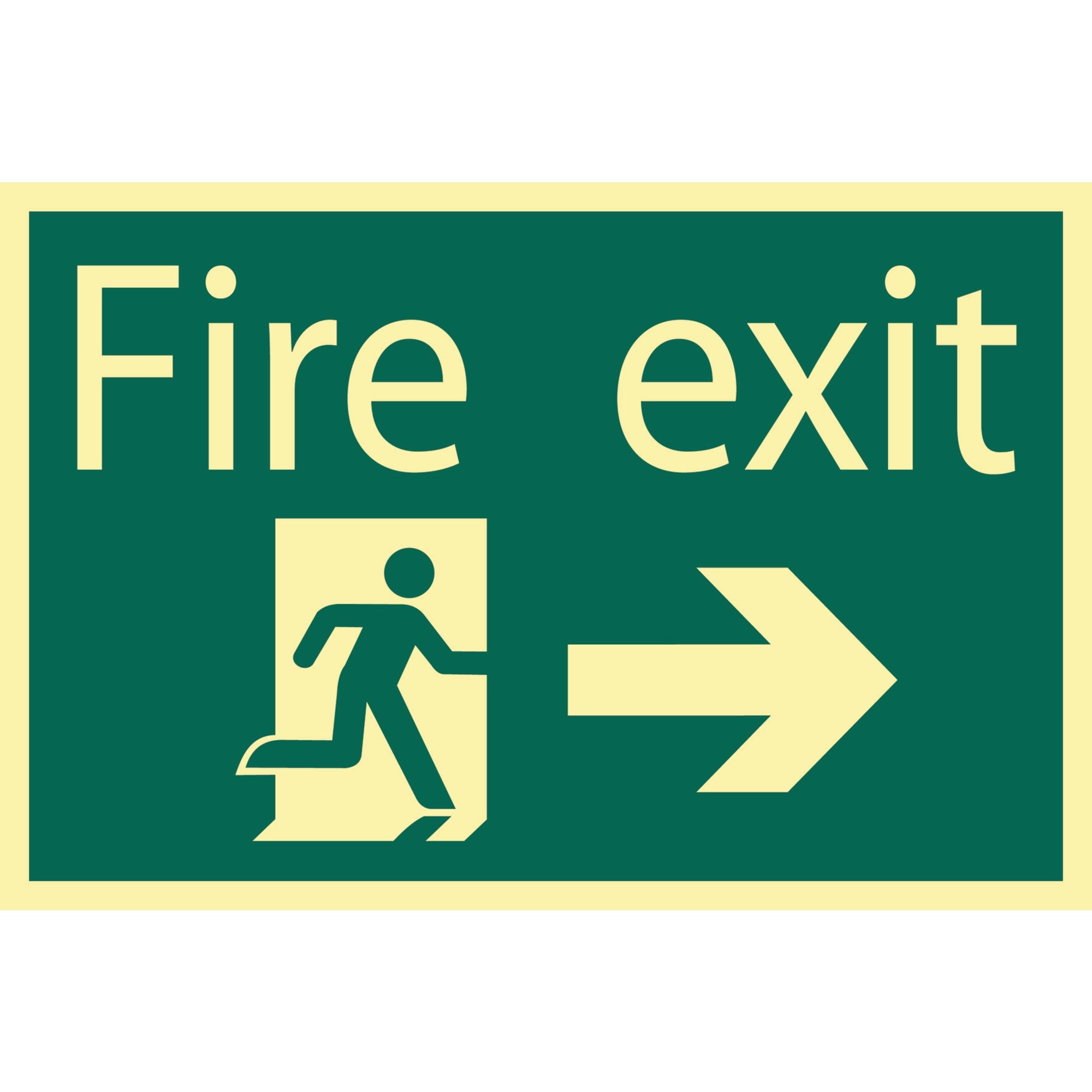 Glow-In-The-Dark-'Fire-Exit-Arrow-Right'-Safety-Sign
